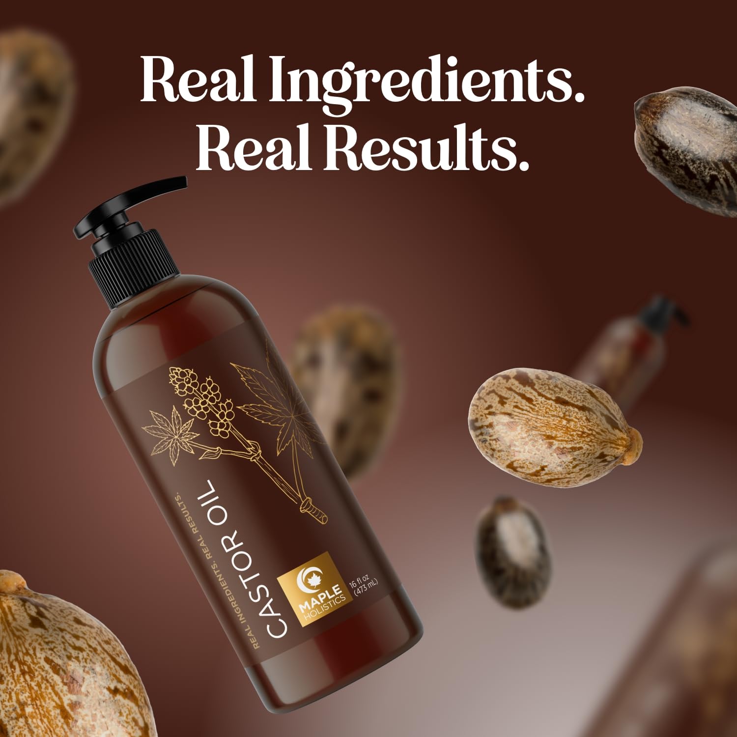 Pure Castor Oil for Body & Skin Care Great for Wraps & Compresses - Castor Oil for Hair Skin