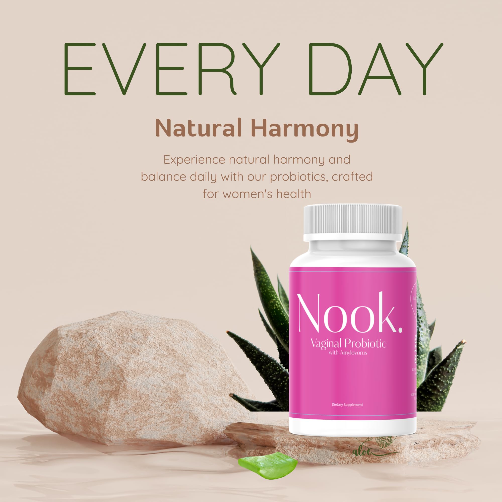 Nook Vaginal Probiotics for Women - pH Balance & Odor Control Feminine Health Supplements