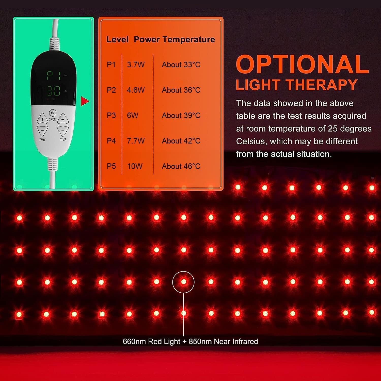 USUIE Red Light Therapy Belt, Infrared Light Therapy Wrap Red Light Therapy Device