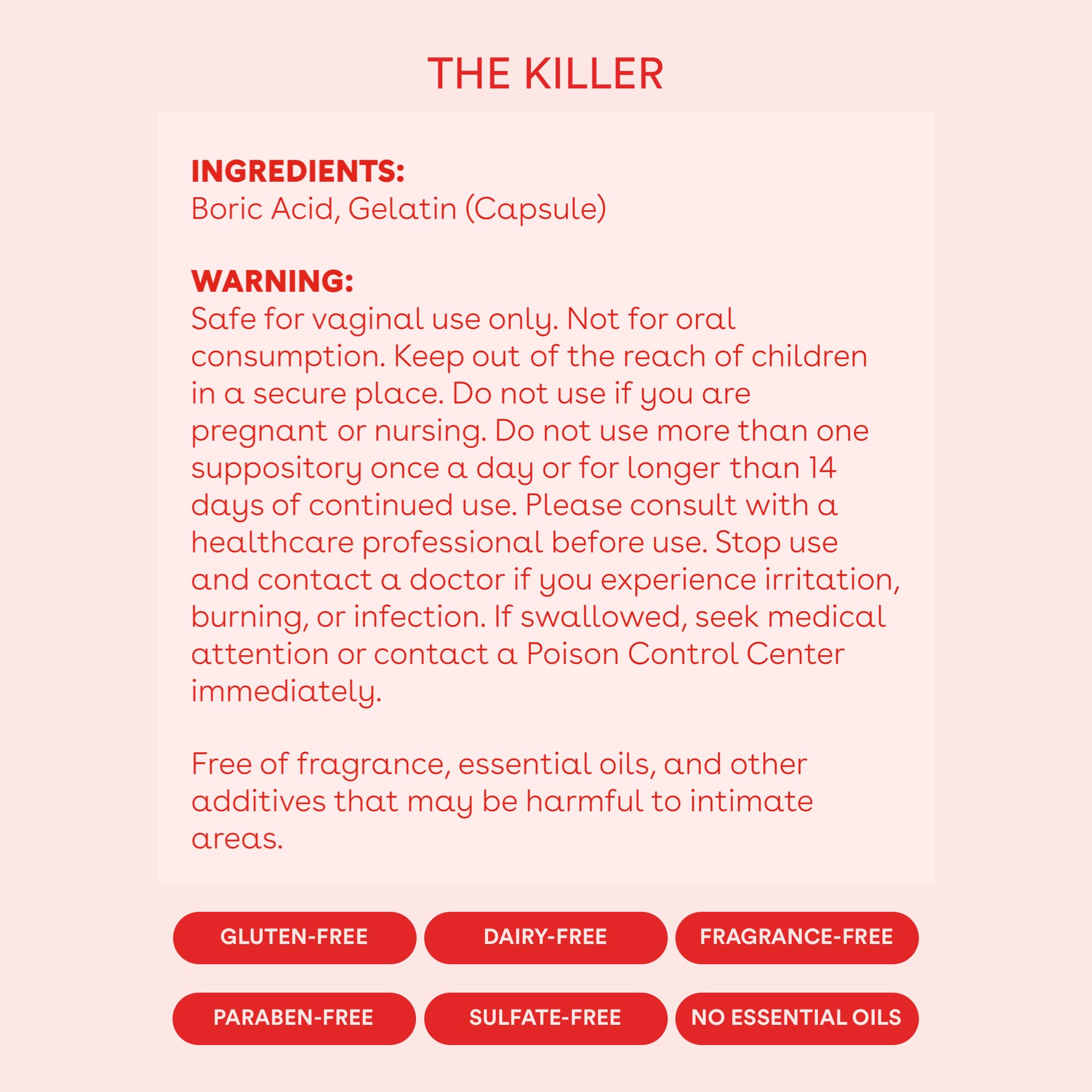 Love Wellness Good Girl Probiotics & The Killer | Vaginal pH Balance Supplement & Boric Acid Suppositories