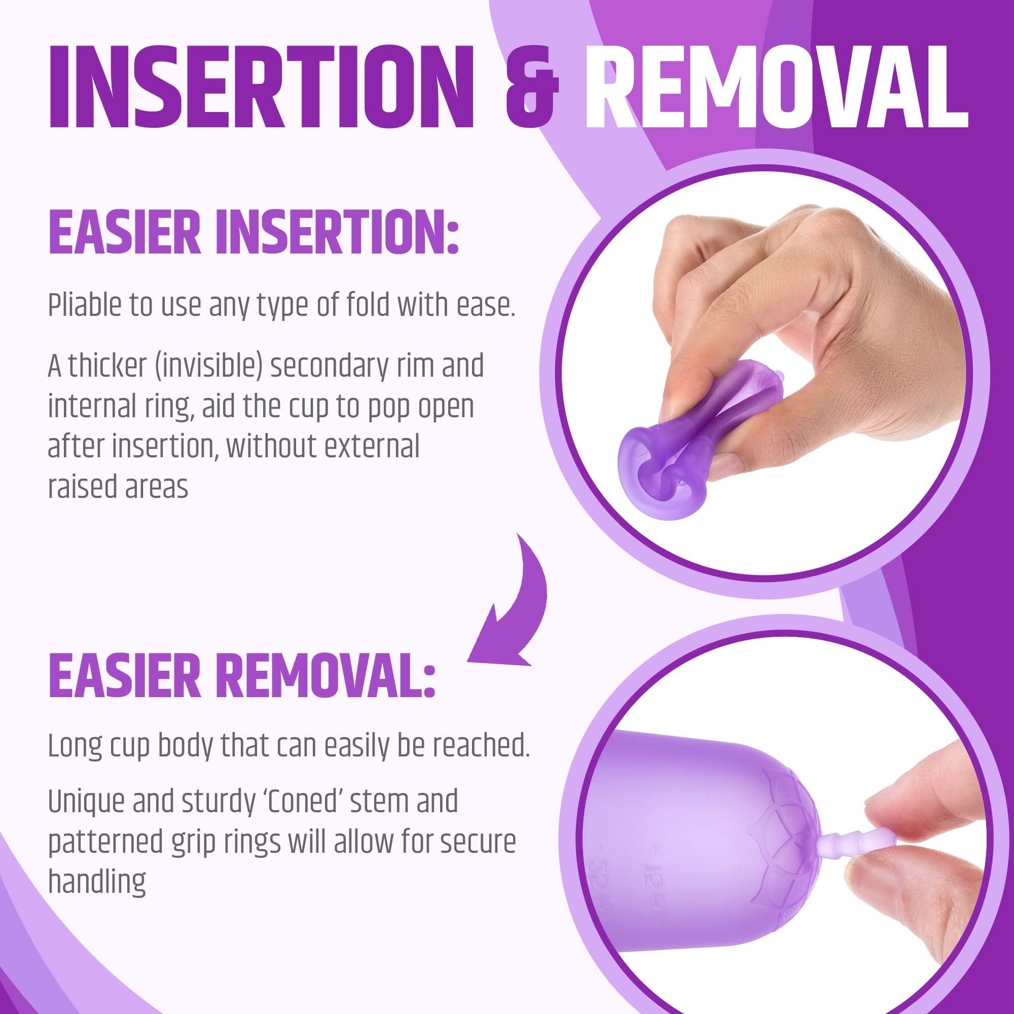 Venus Large Menstrual Cup – High Capacity for Heavy Flow -Made in USA - 100% Medical Grade Silicone