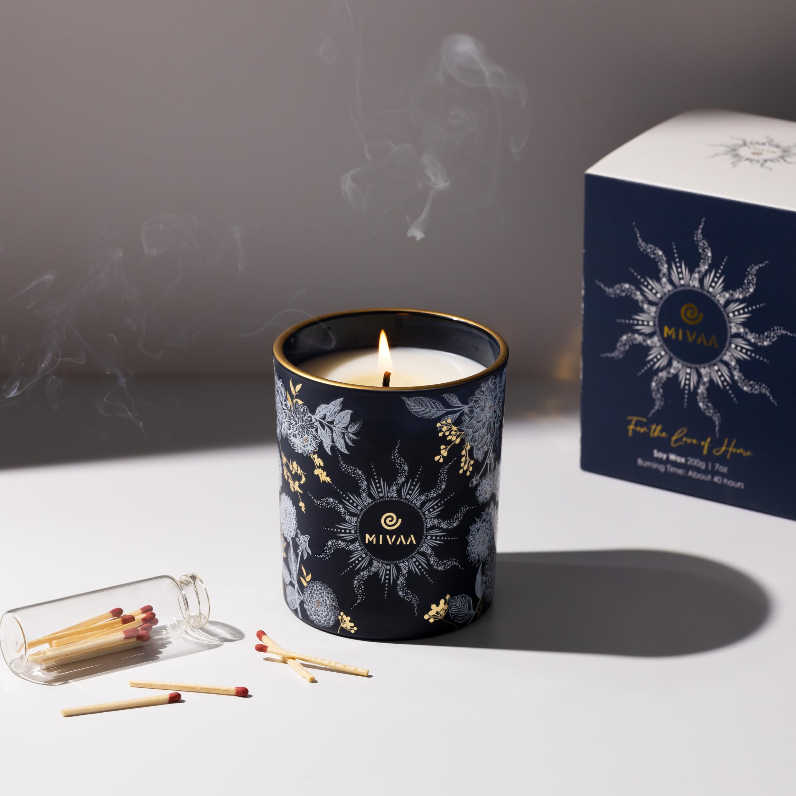 Mivaa Scented Candles - 100% Natural Soy Wax, 40 hrs Burn, Lead-Free Wicks, Holiday, Fall, Winter