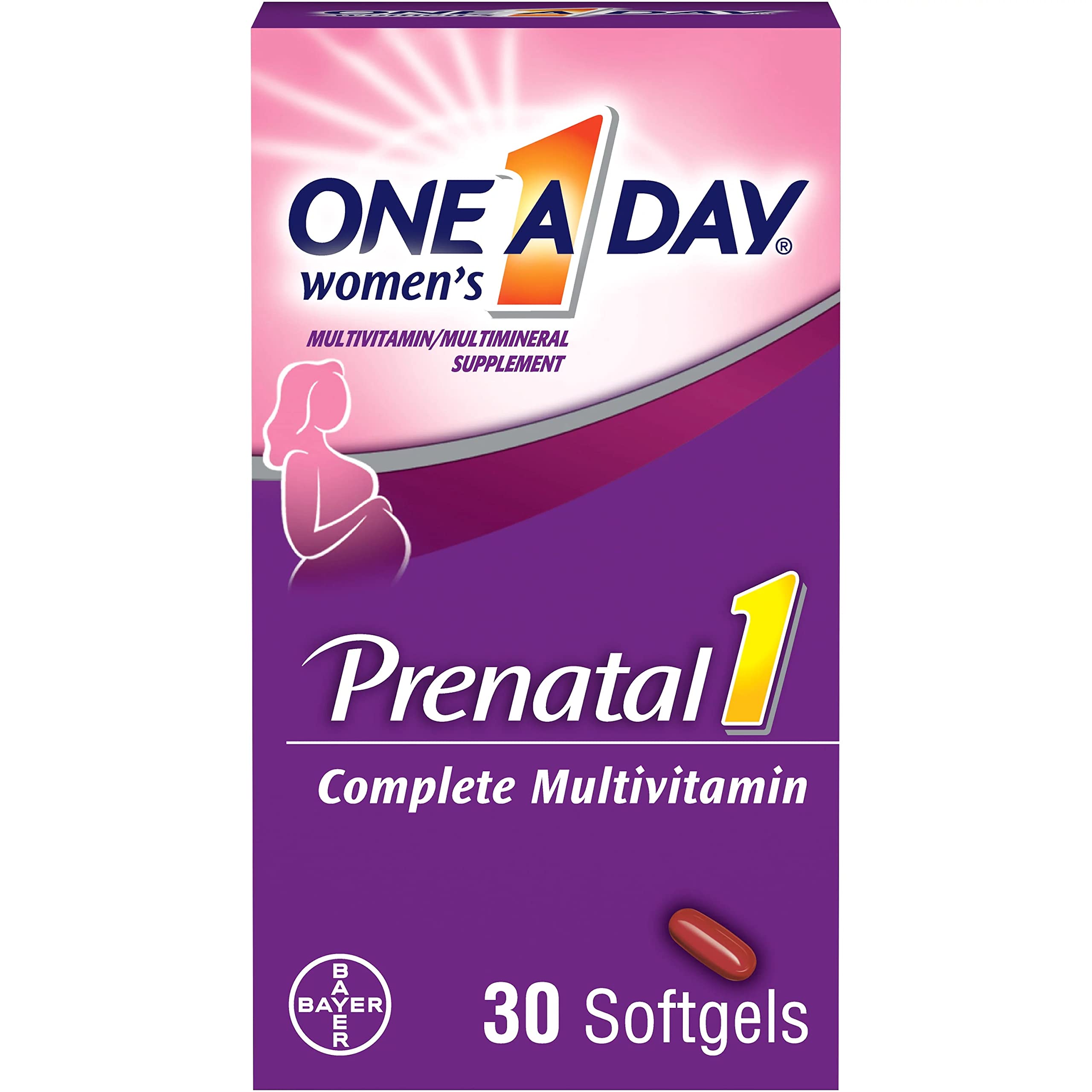 ikj Women's Prenatal Multivitamin with Folic Acid, DHA and Iron, 30 Ct