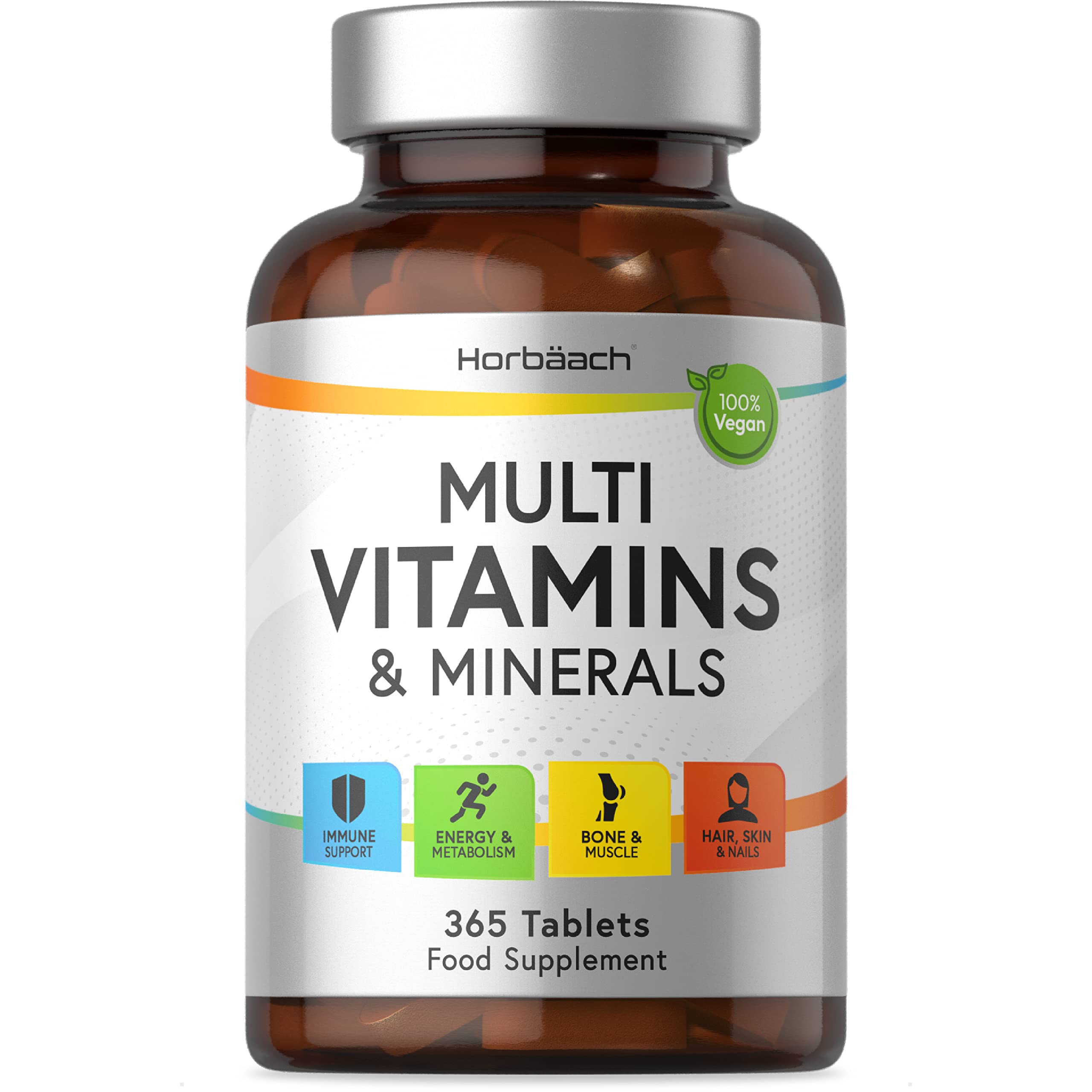 Multivitamin Tablets for Men and Women | 365 Count | with 24 Essential Nutrients 