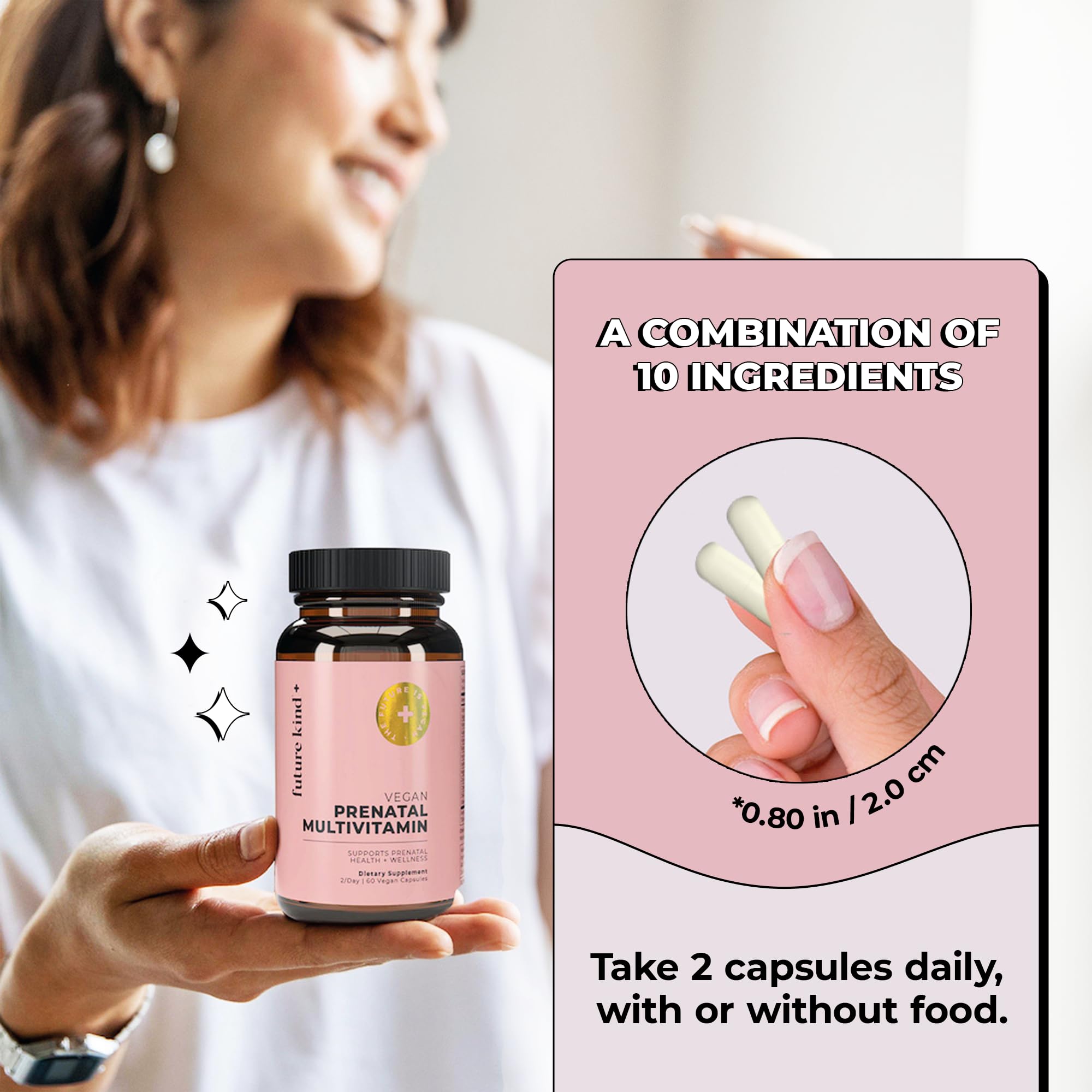 Future Kind Vegan Prenatal Vitamin - (60ct) Prenatal Vitamins with DHA & L-MethylFolate