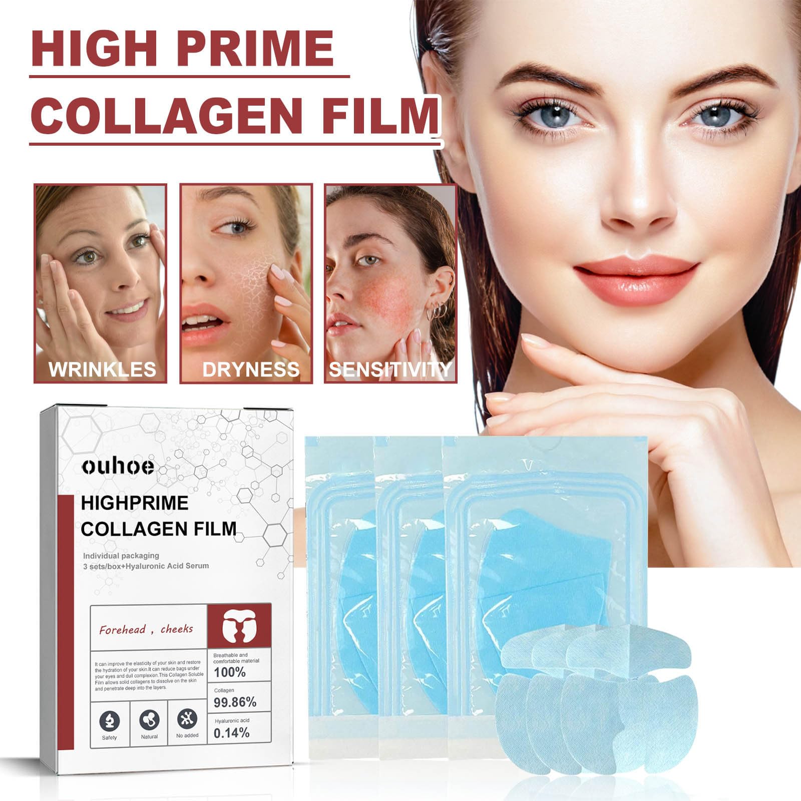Melting Collagen Film, Peptide Collagen Film, Soluble Collagen Supplement Film With Hydrolysed Collagen