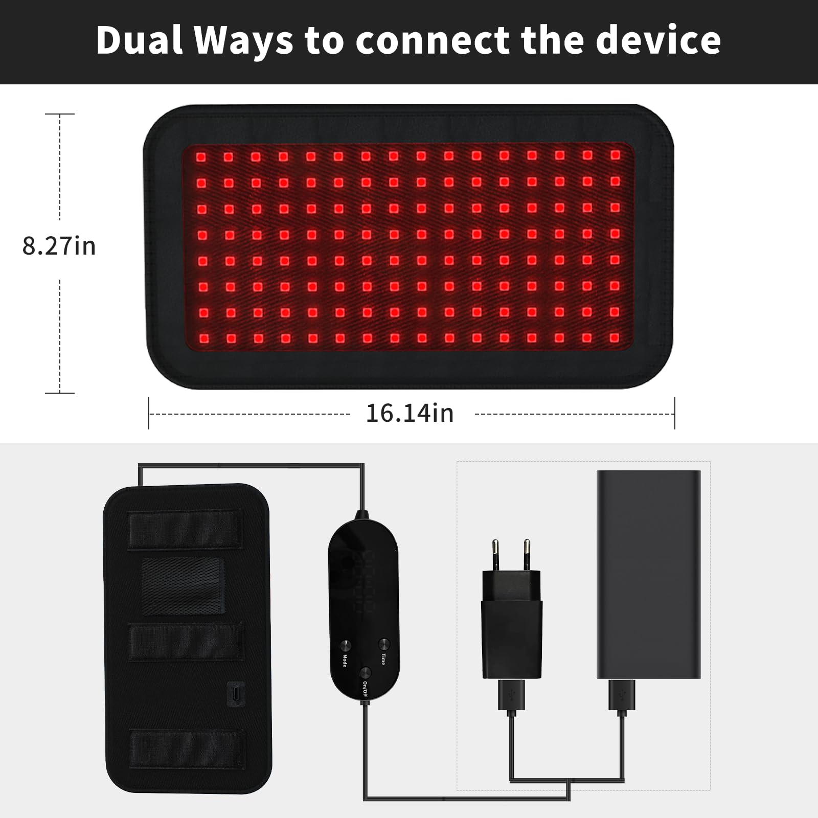 Red Light Therapy Belt, Infrared Light Therapy Wrap, 384PCS Red Light &Infrared Light