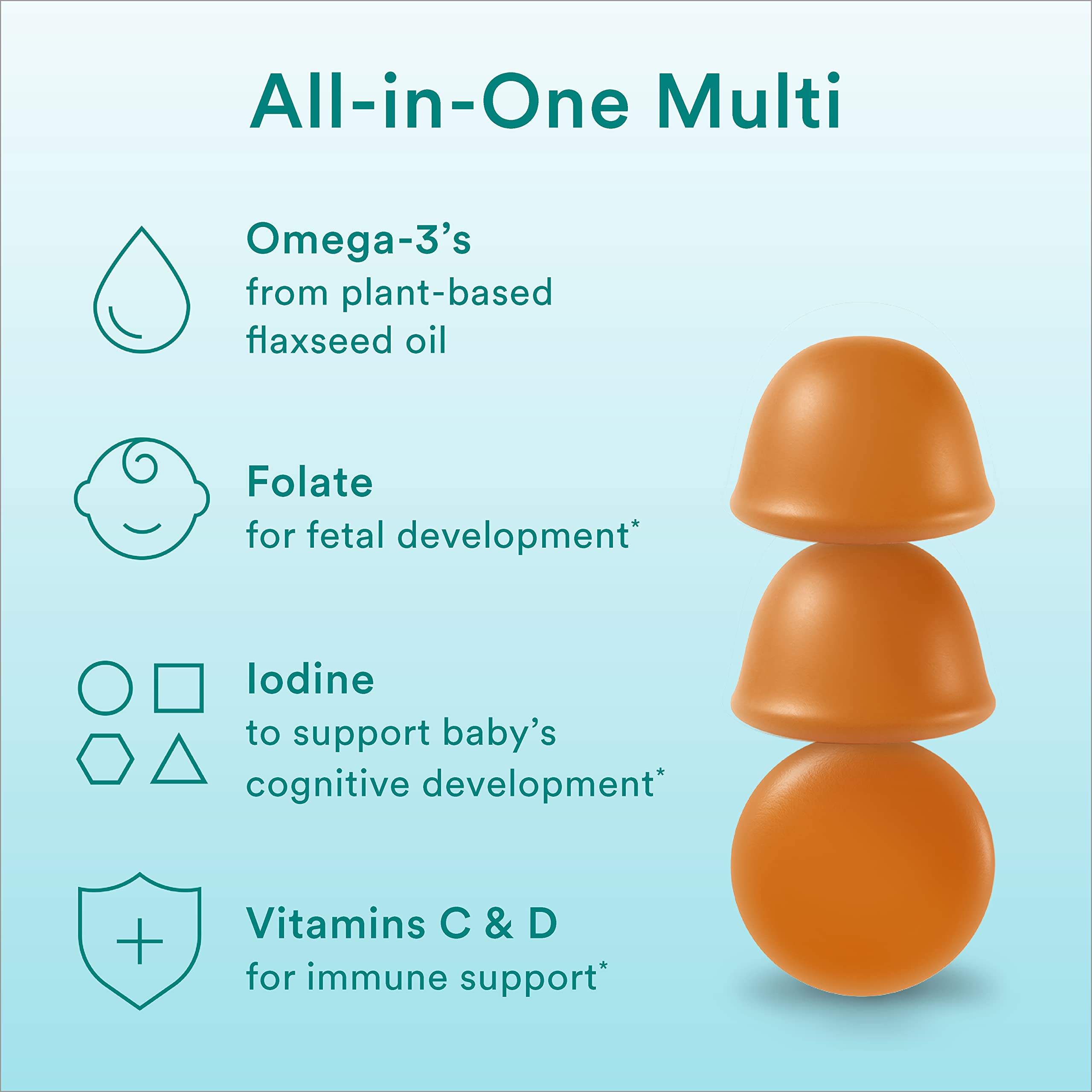 SmartyPants Prenatal Vitamins for Women, Sugar Free Multivitamin Gummies