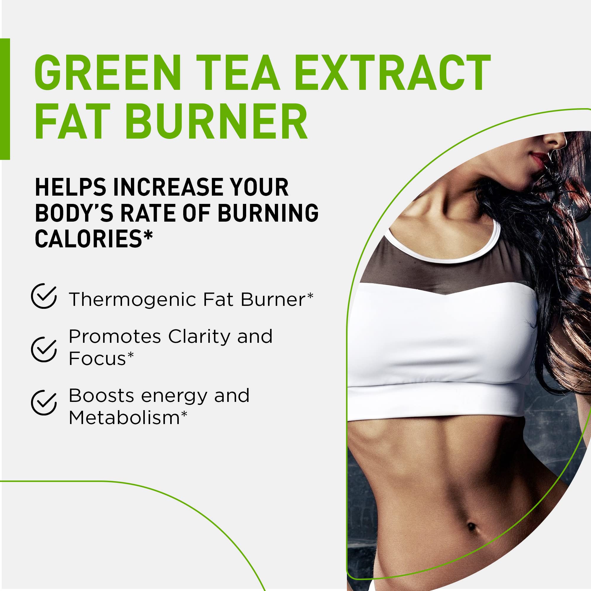 Premium Green Tea Extract Fat Burner Supplement EGCG-Natural Appetite Suppressant