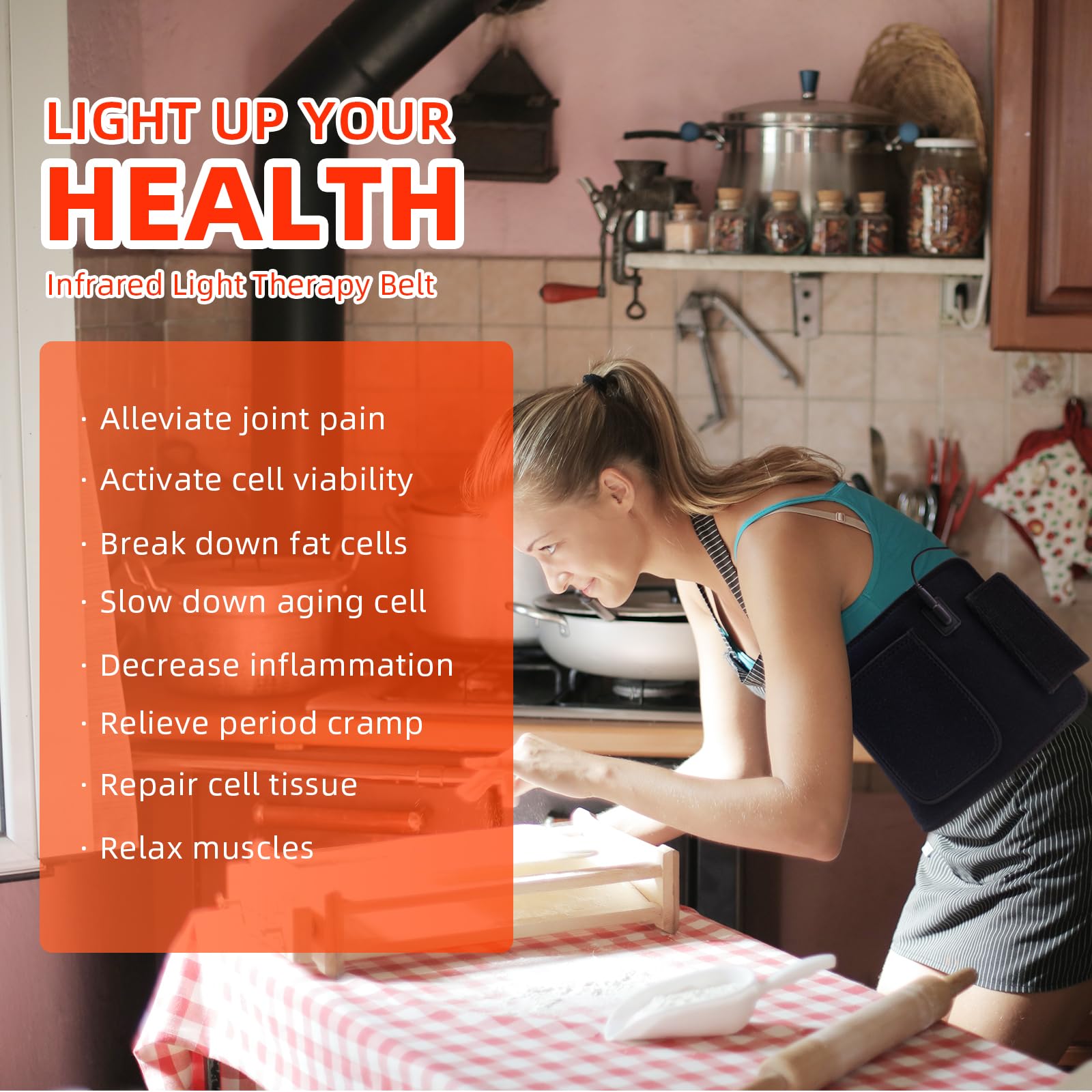 Red Light Therapy Infrared Light Therapy Pad for Body Pain NIR Deep Therapy for Back Knee Hands