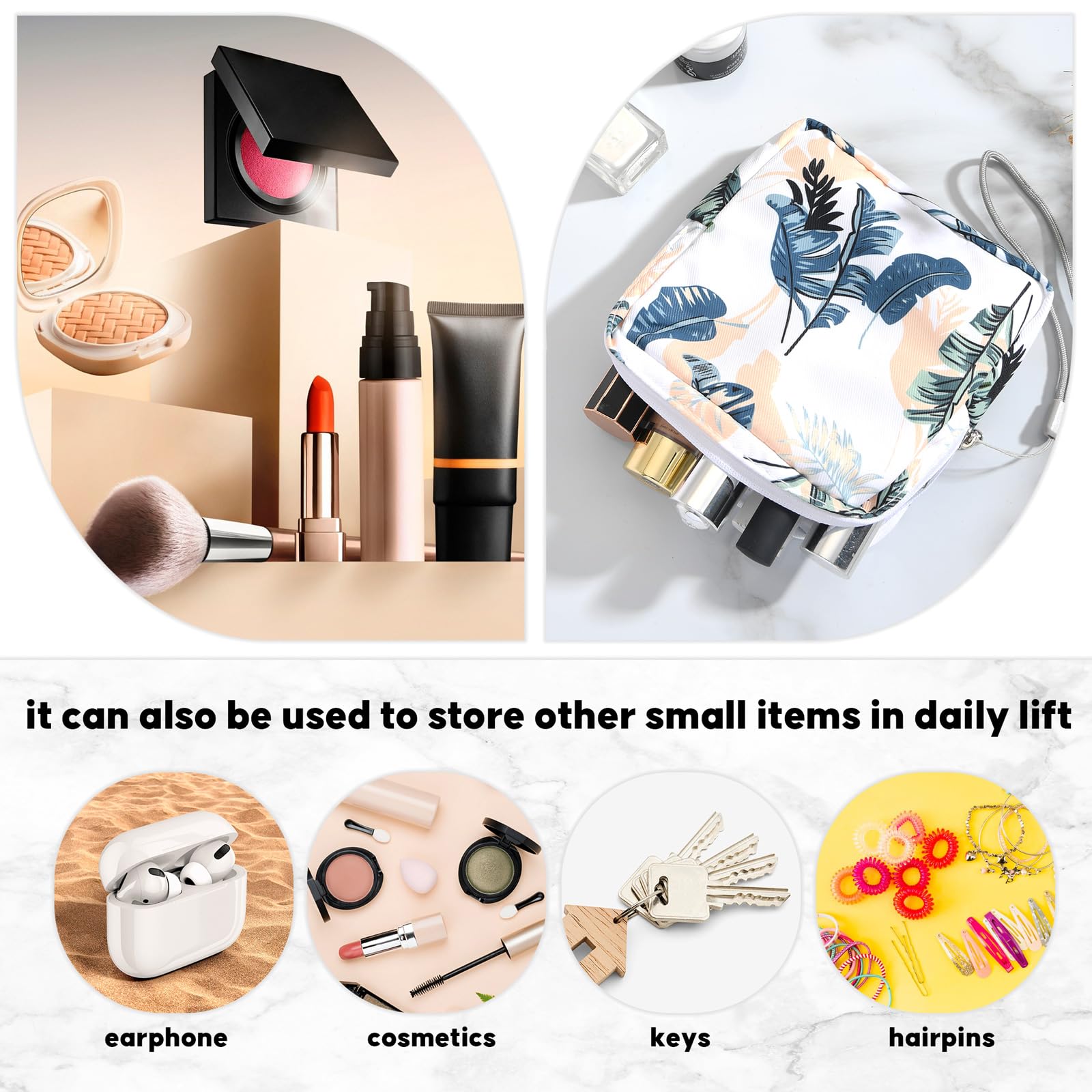 4Pcs Sanitary Napkin Storage Bag, Small Menstrual Period Bag Period Pouch Waterproof