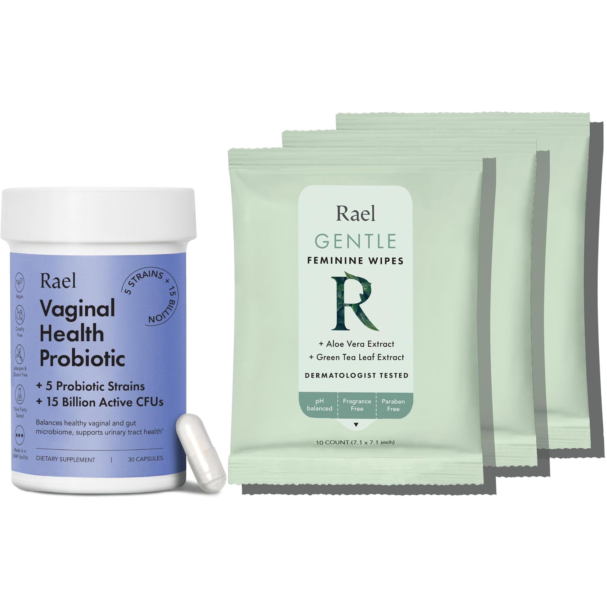 Rael Bundle - Probiotics Supplements for Women, Digestive Enzymes, Urinary Tract Health 
