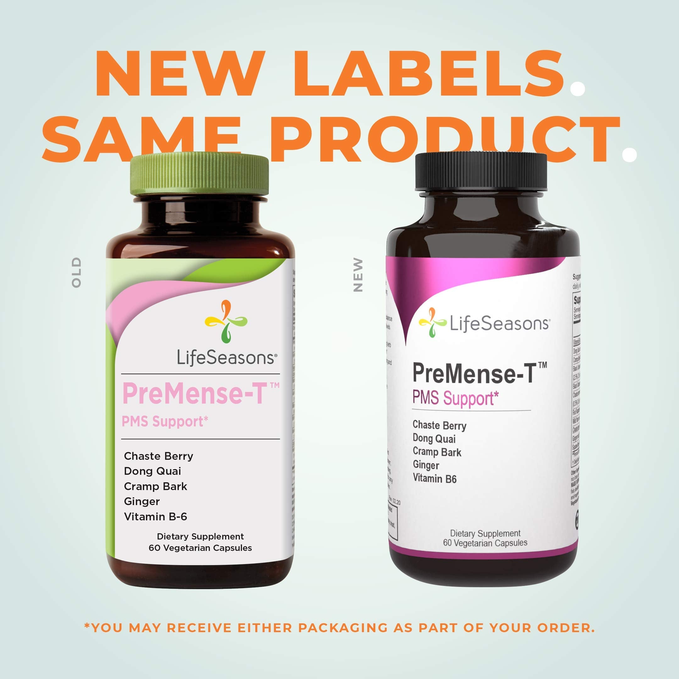 PreMense-T - PMS Relief Supplement - Ginger, Cramp Bark, Black Cohosh, Dong Quai, Chasteberry & Vitamin B6