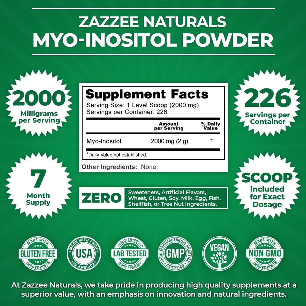 Zazzee Myo-Inositol Powder and Extra Strength Prenatal DHA