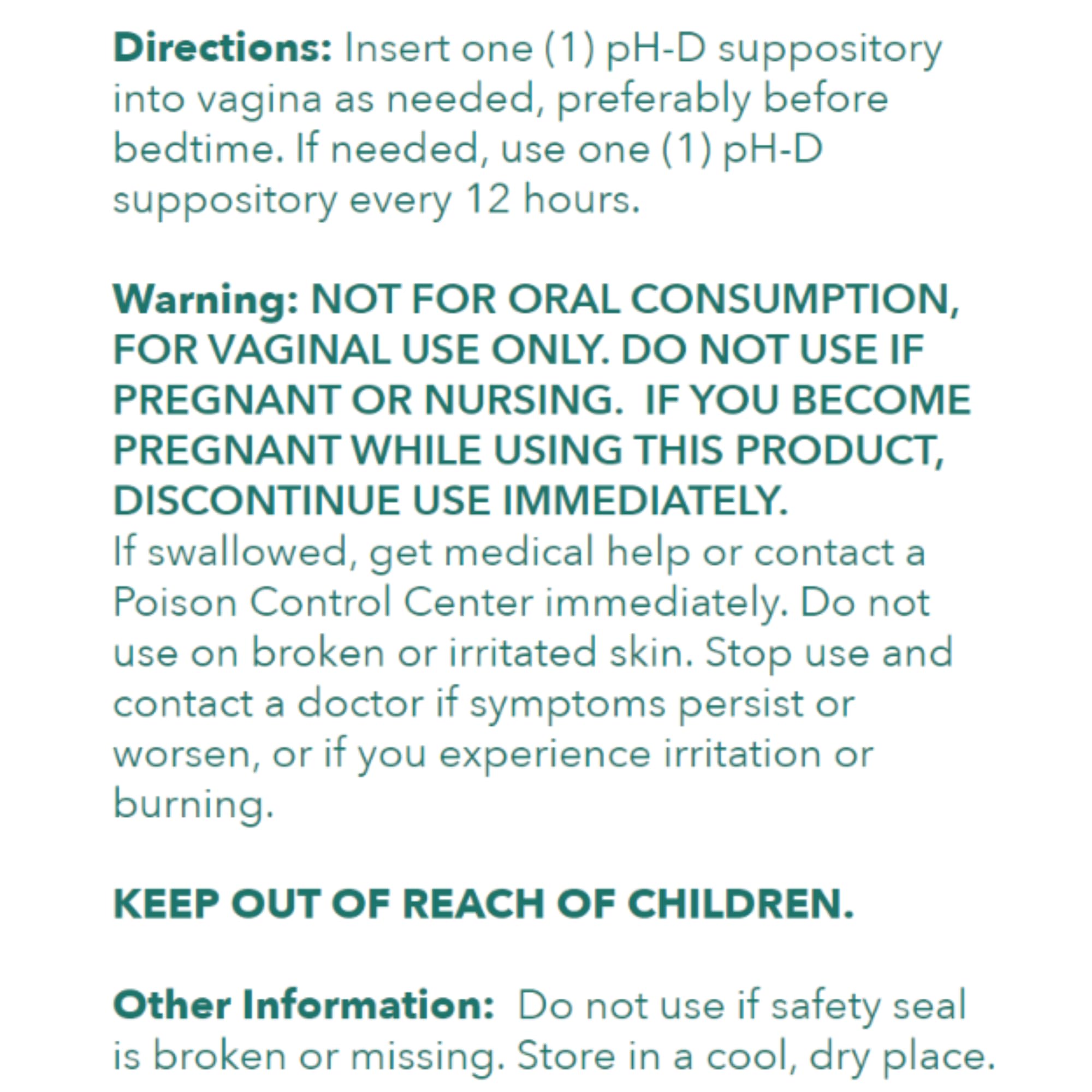 pH-D Feminine Health - 600 mg Boric Acid Suppositories - Woman Owned - for Vaginal Odor Use - 36 Count