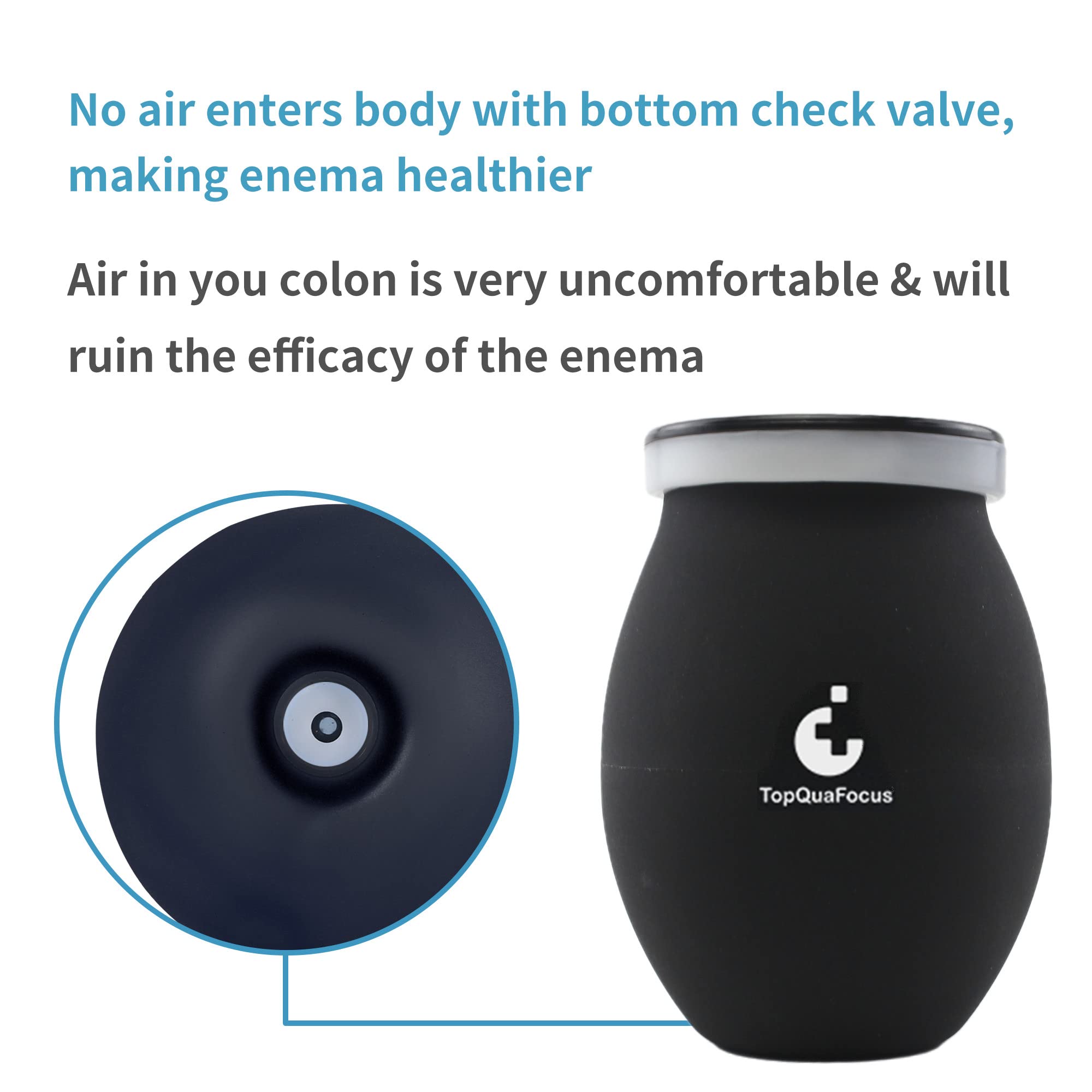 TopQuaFocus 14.5OZ Large Enema Bulb Kit Douche Bulb for Men Women Colon Cleaning Feminine