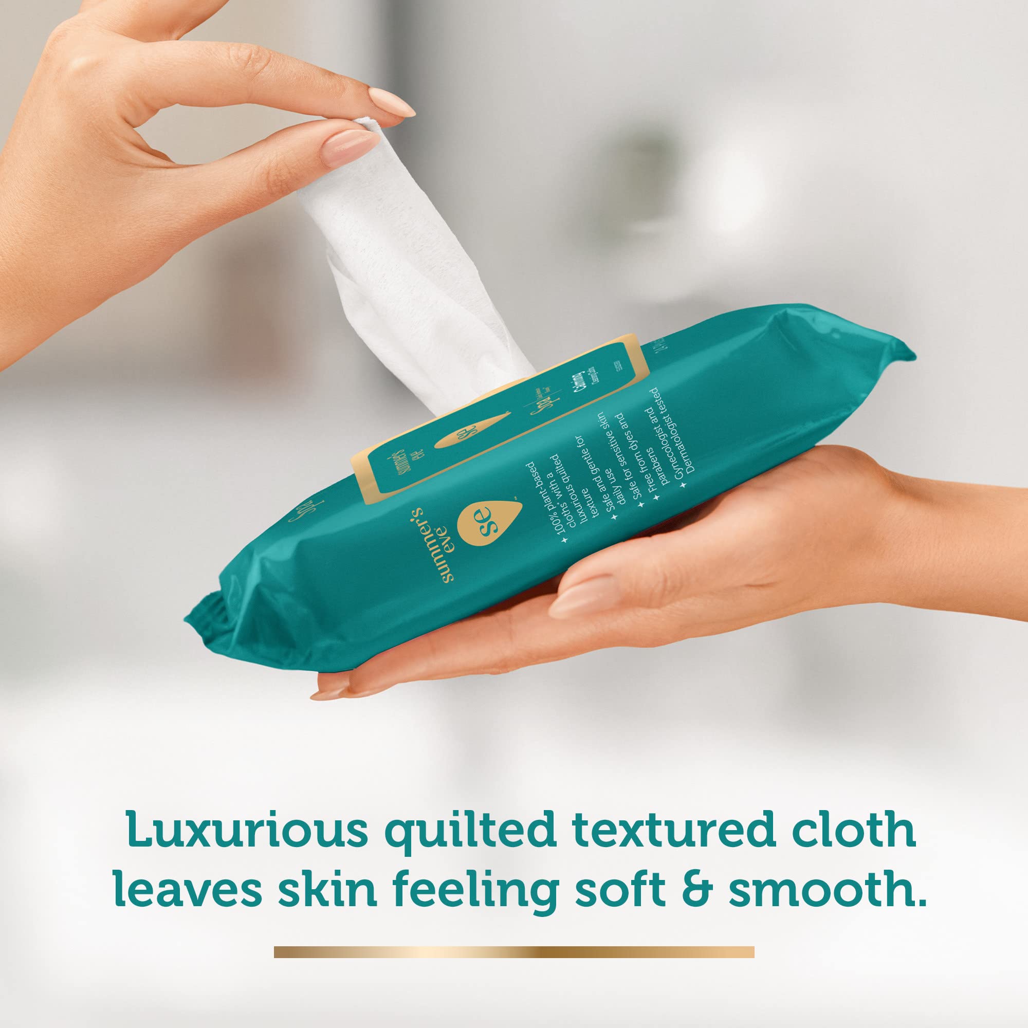 Summer's Eve Spa Calming Chamomile Feminine Wipes, 100% Plant Based*, pH balanced Plush Cloths