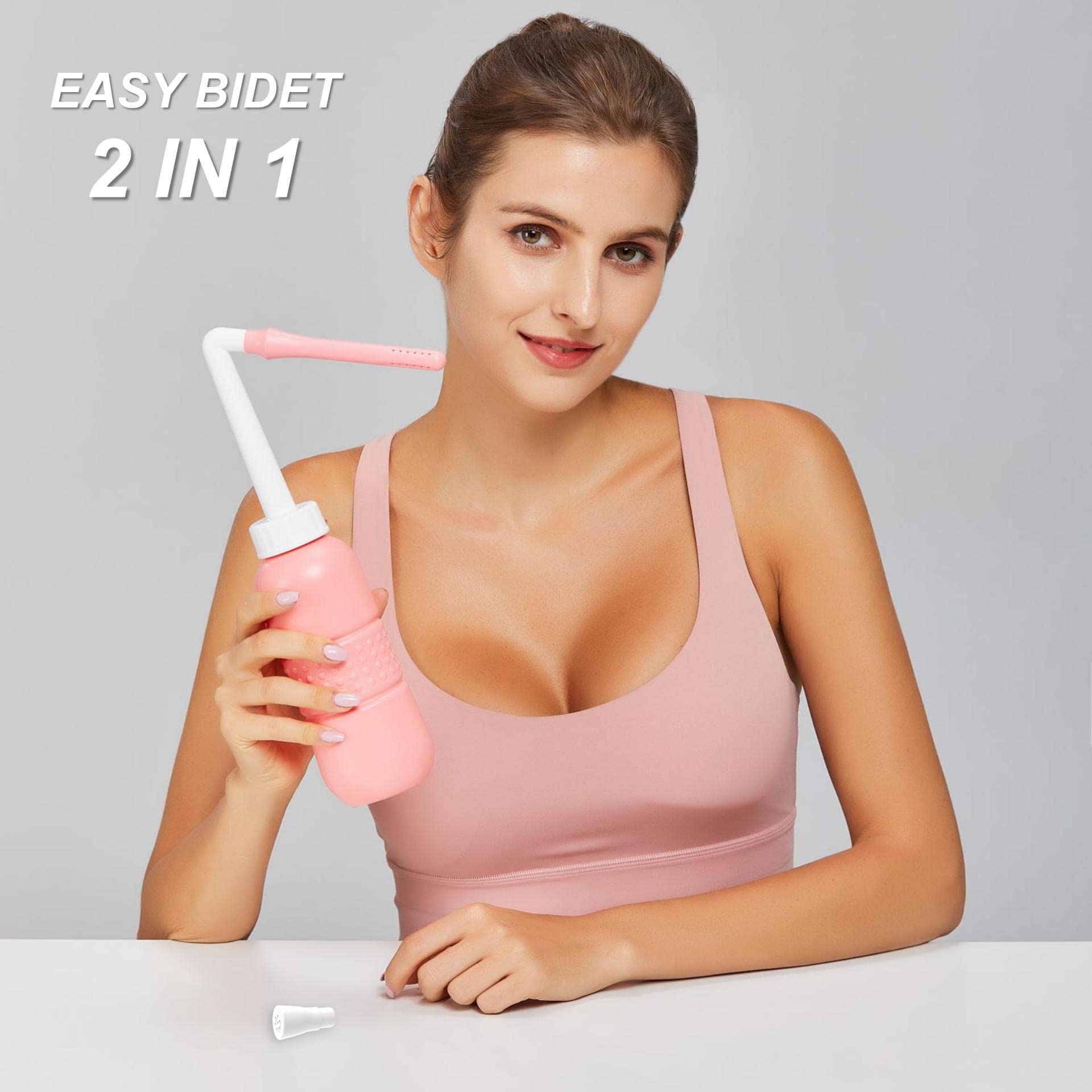 2PCS Vaginal irrigation Intimate Wash for Women,Portable Bidet Travel Bidets,Peri Bottle