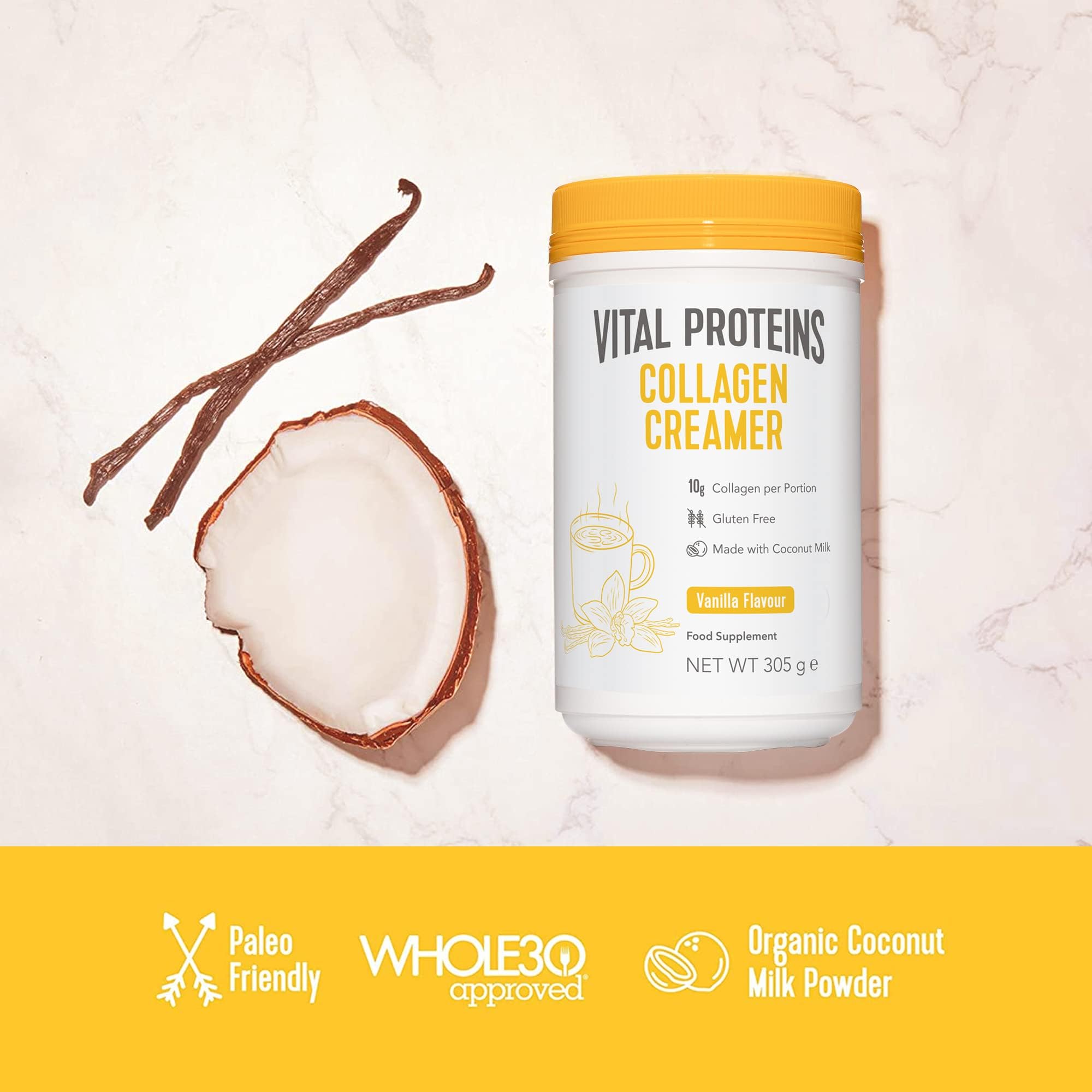 Vital Proteins Collagen Coffee Creamer, No Dairy & Low Sugar Powder with Collagen Peptides Supplement