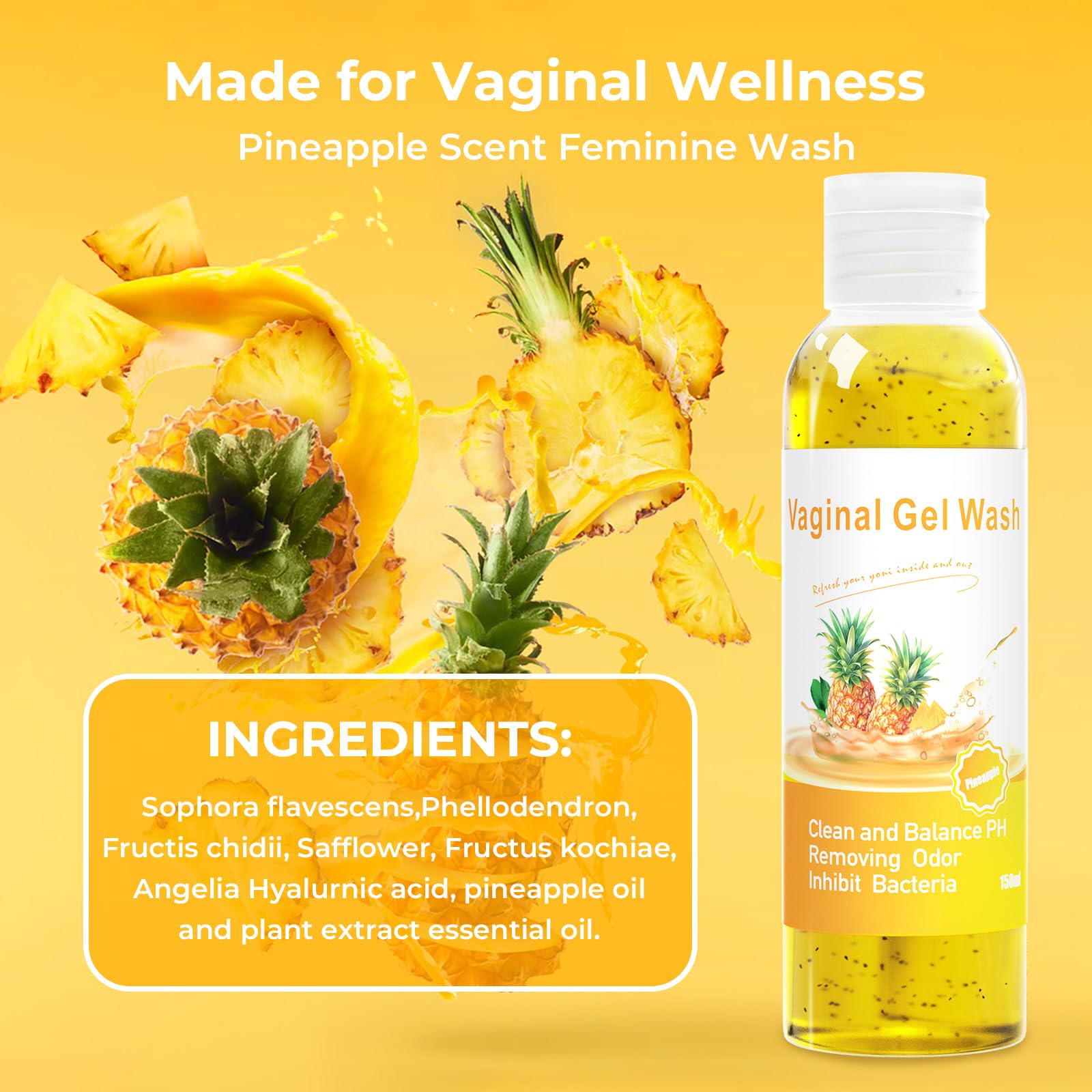 Feminine Wash & Yoni Oil & Yoni Soap Set for Women, Yoni Wash for Vaginal Ph Balance Remove Odor