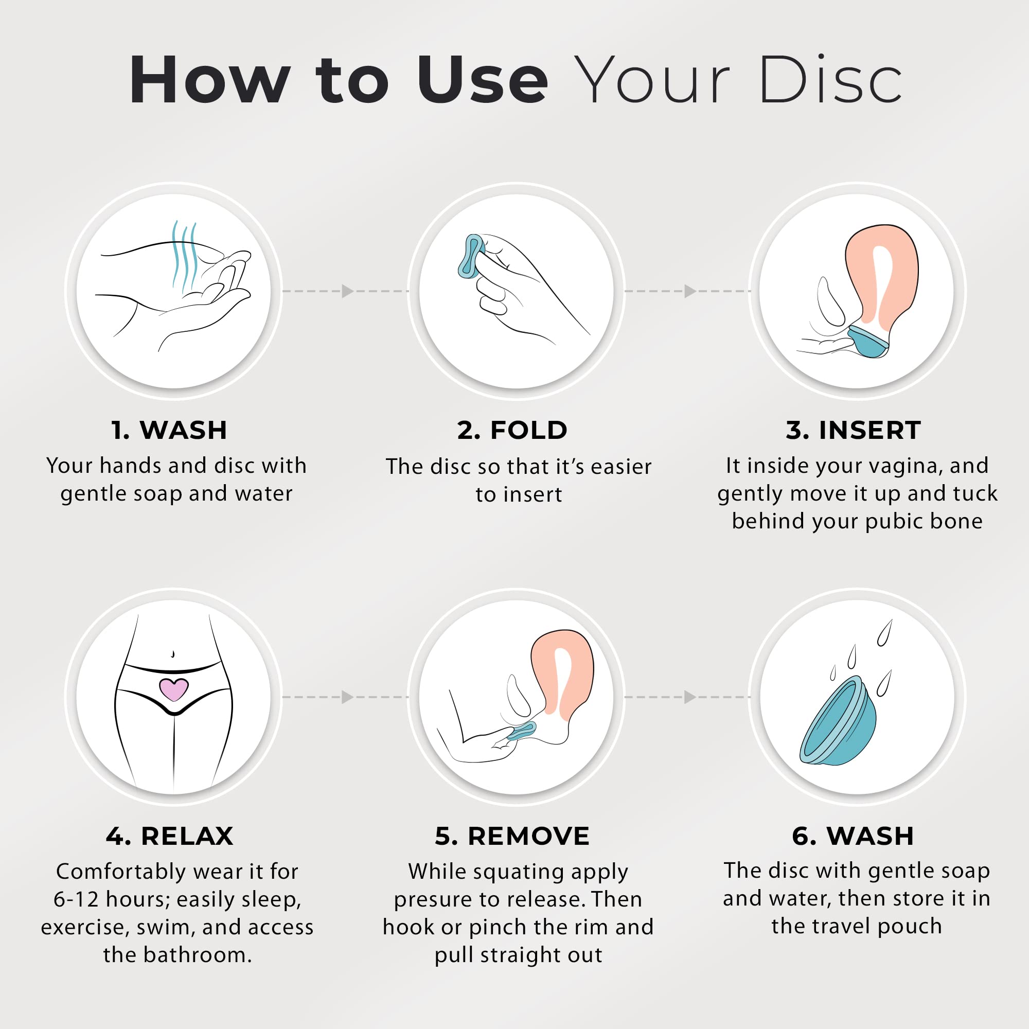 Ecoblossom Reusable Menstrual Disc - Large Menstrual Cup - Soft Period Disc for Women Designed