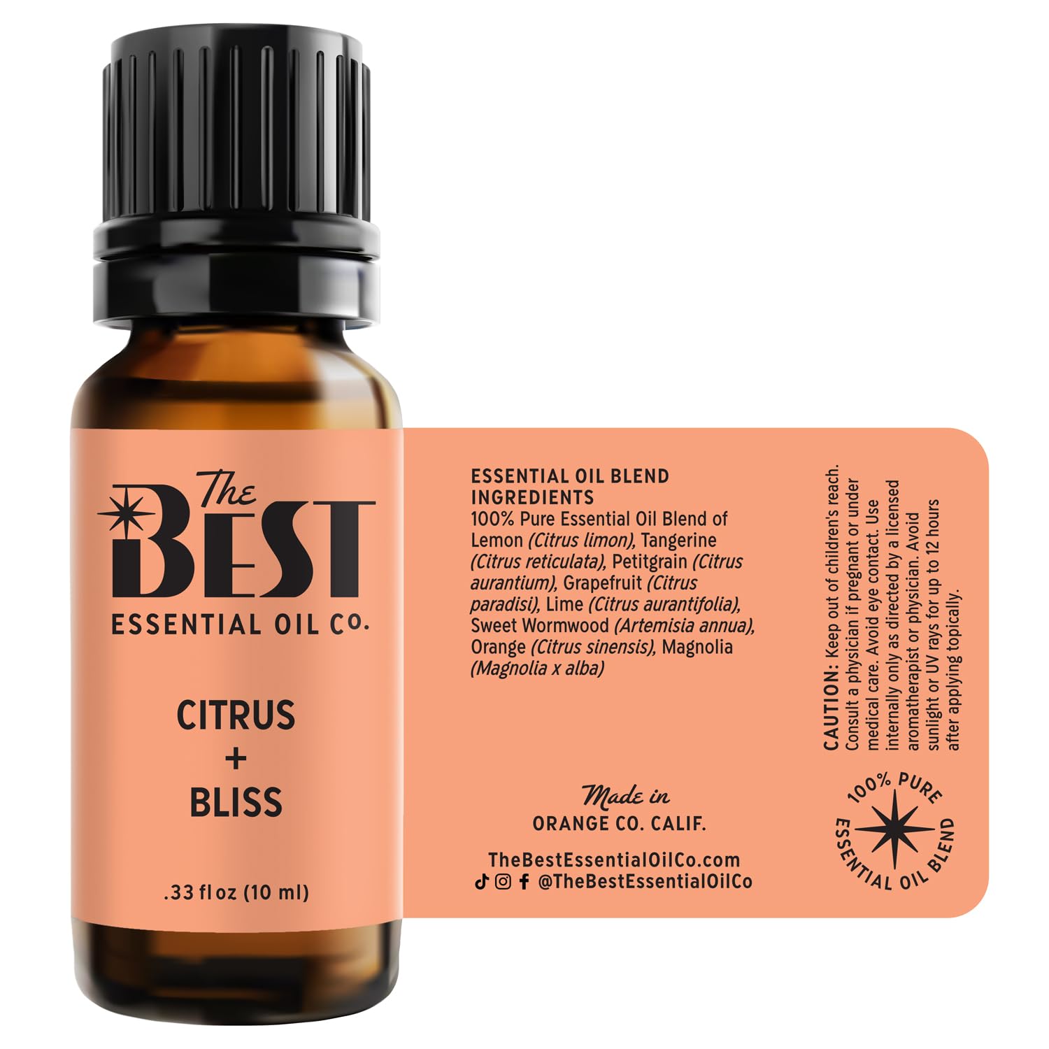 The Best Citrus + Bliss Essential Oil Blend- Premium Grade- 100% Pure & Natural for Aromatherapy