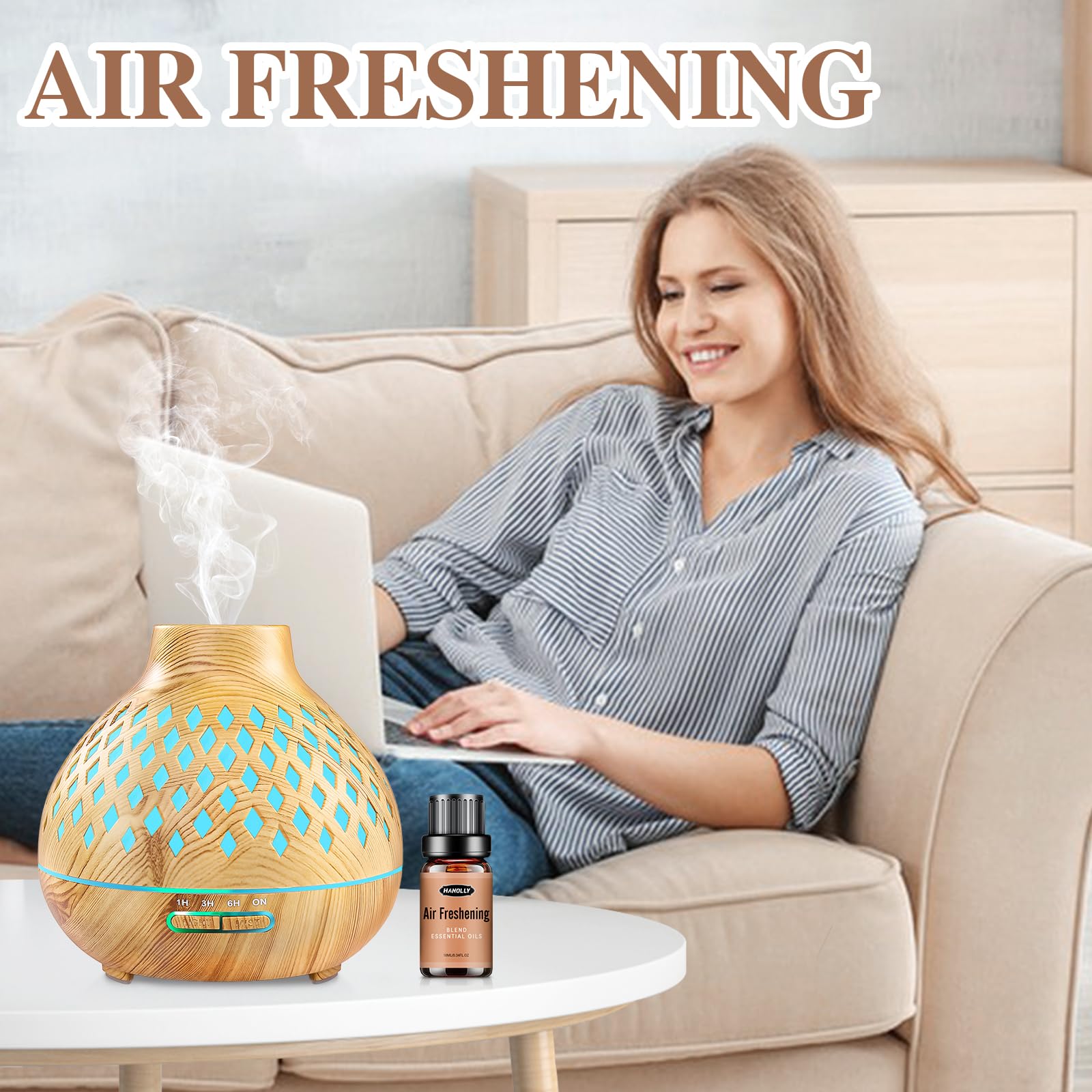 Essential Oils Blend Set, Fragrance Oil Aromatherapy Essential Oils Kit for Diffuser (6x10ML)