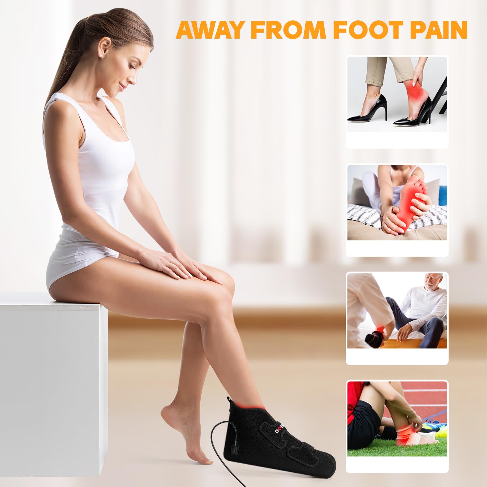 Doinart Red Light & Infrared Therapy for Feet—Infrared Light Therapy Feet for Neuropathy Shoe Wraps Toes