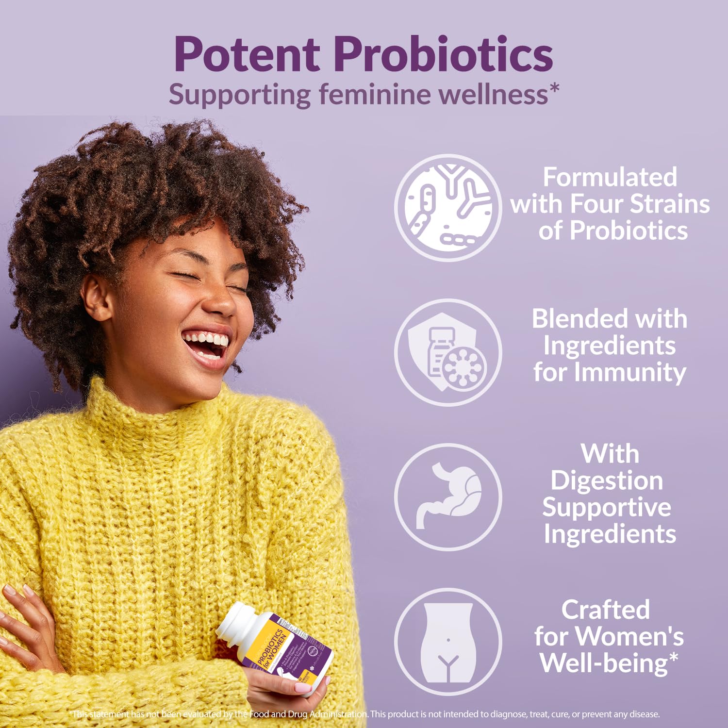 Probiotics for Women- 3 Pack(180 Capsules) - Ultimate Flora Bloom Probiotic Supplement for Women