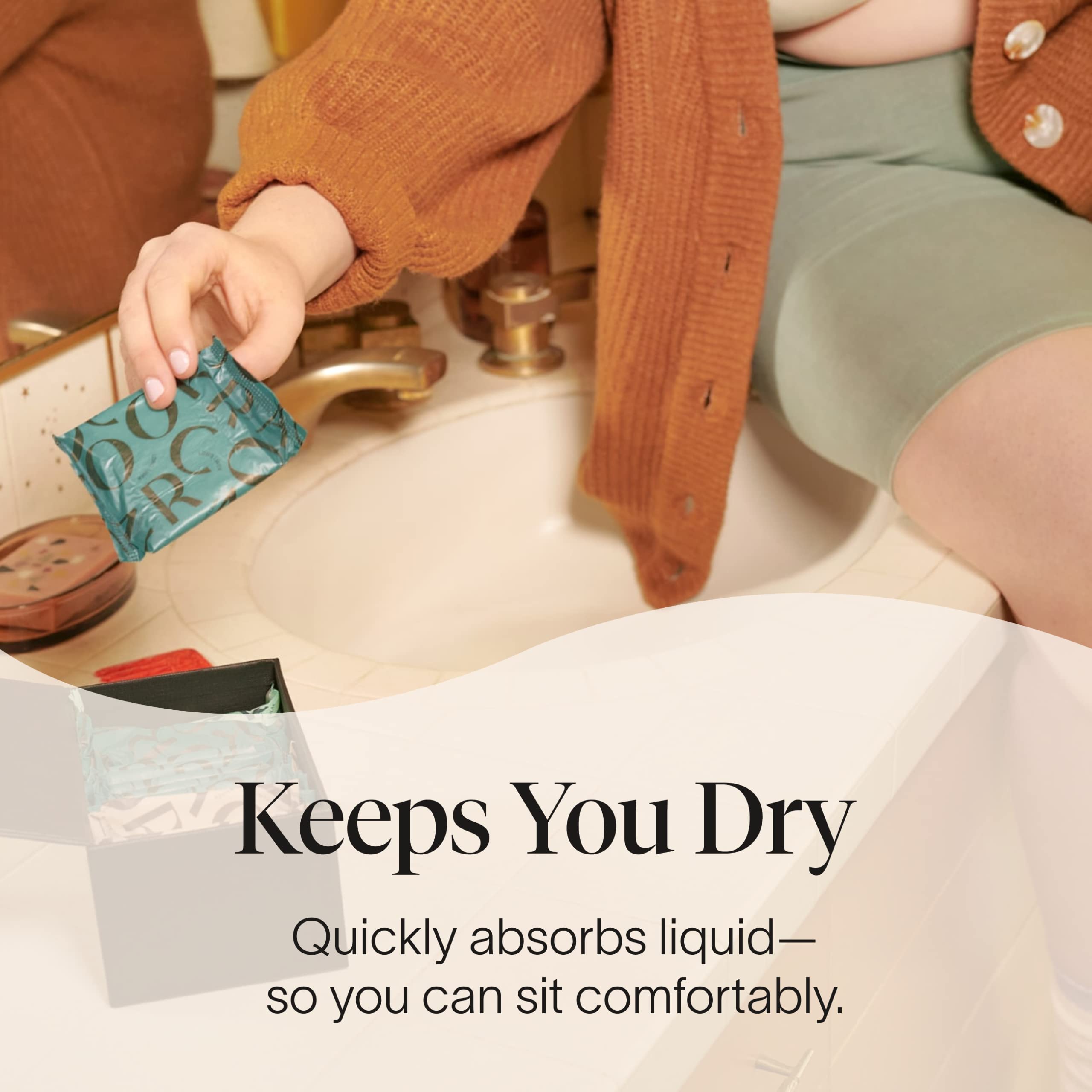 Cora Period Regular Liners | 100% Organic Cotton Topsheet | Ultra Thin, Quick Absorbency