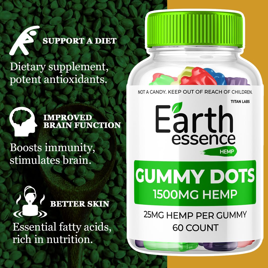 Earth Essence Gummies, Earth Essence Gummy Dots, Earth Essence Hemp Gummies Supplement