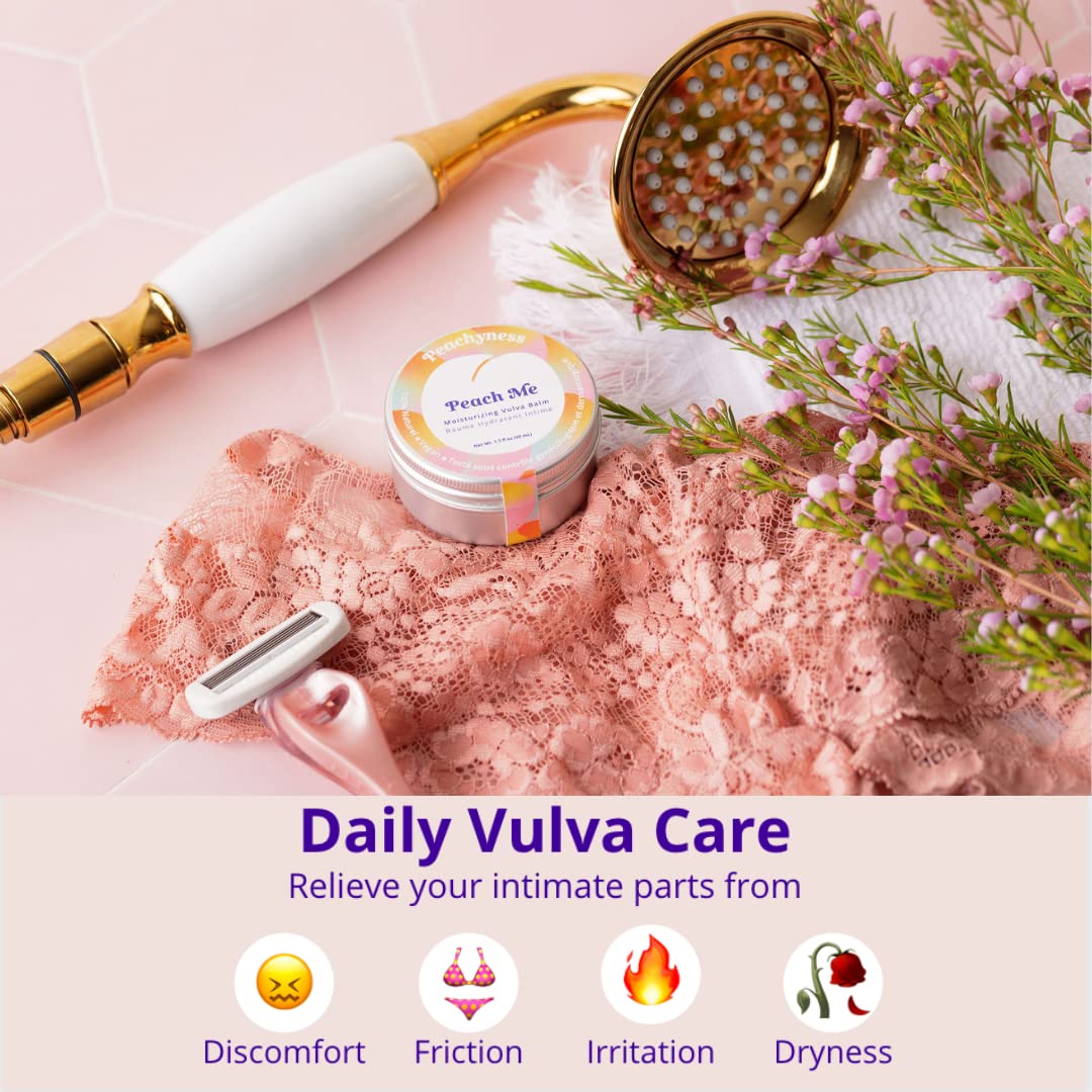 Peach Me Organic Vulva Balm by Peachyness - Hormone-Free Vaginal Moisturizer for Sensitive Skin