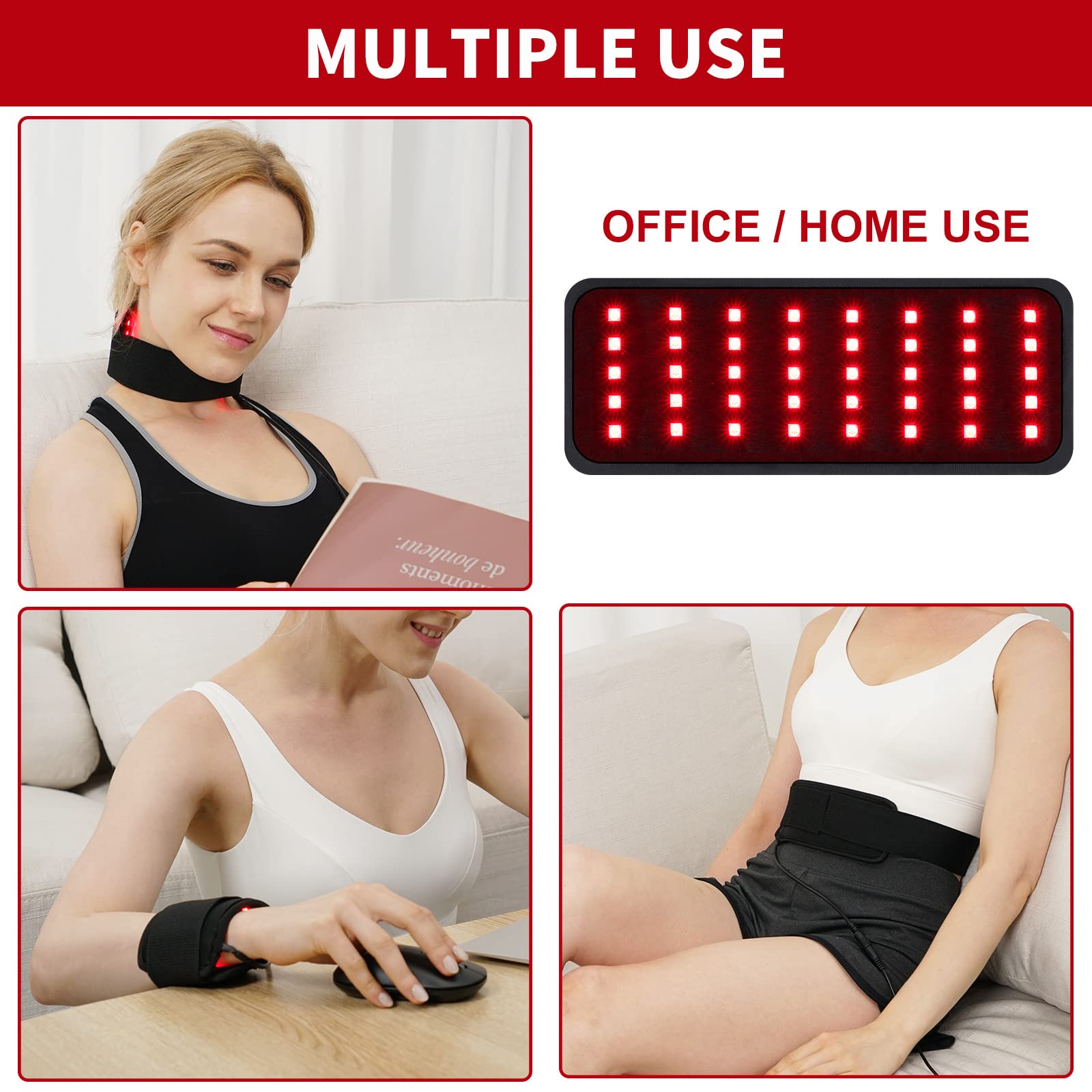 Replacement Red Light Therapy Patch, Infrared Light Therapy for Body Neck Wrist Red Therapy Belt