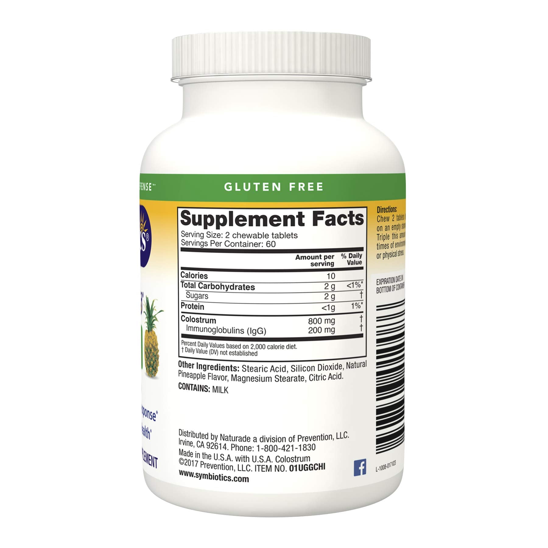 Symbiotics Immunity Support Colostrum Plus Chewables (Pineapple)