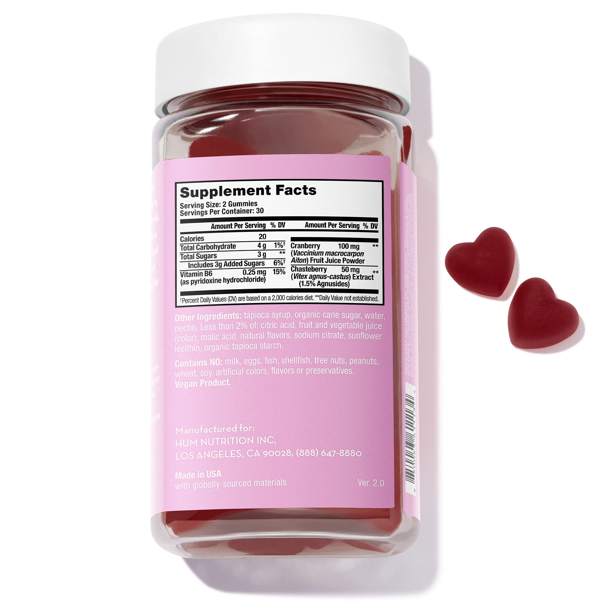 HUM Nutrition SOS PMS Gummies, Helps Relieve PMS Symptoms, Bloating Relief, Mood Swings, Hormonal Balance