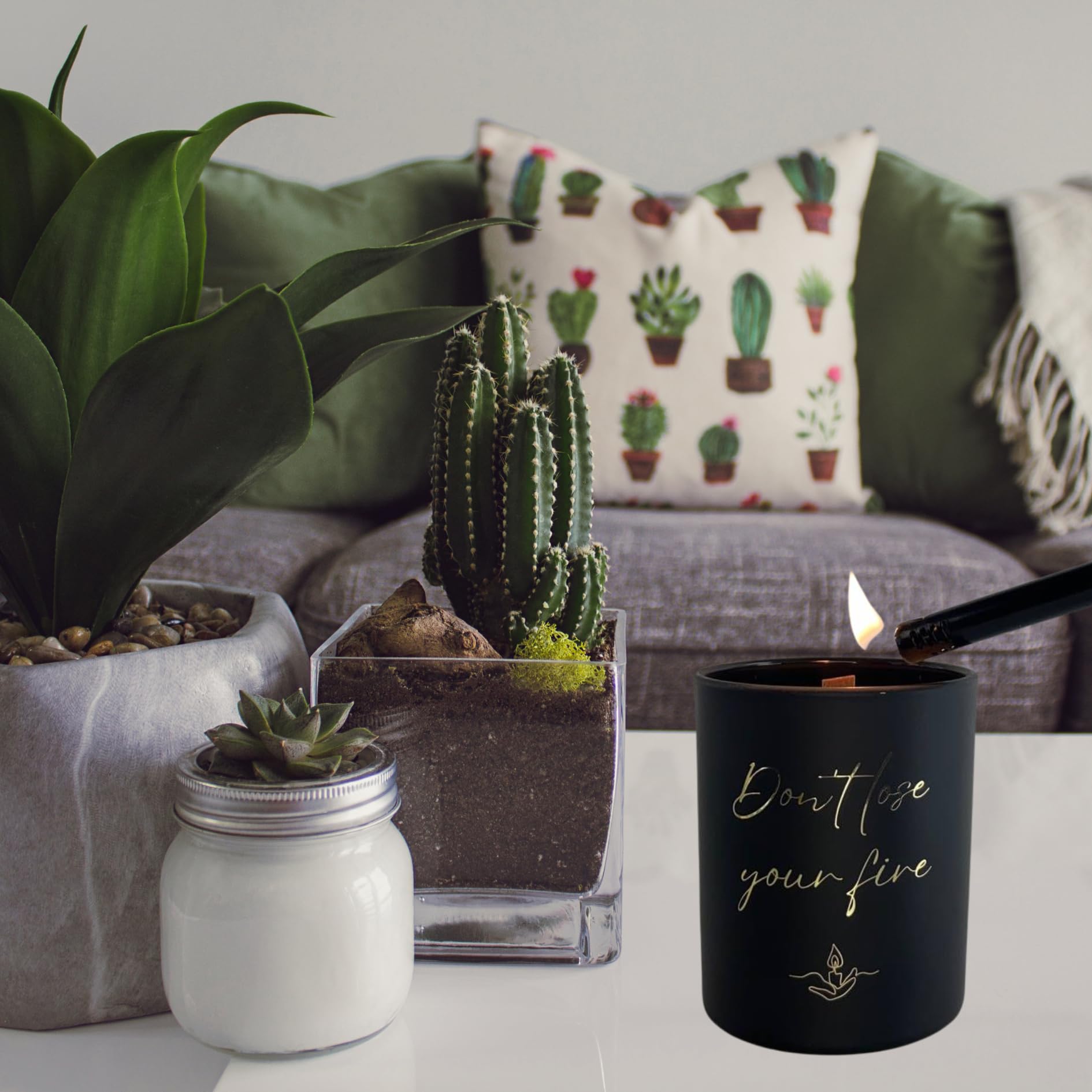 100% Natural Soy Wax Candle, Valentines Day Gifts for Women & Men, Candles for Home