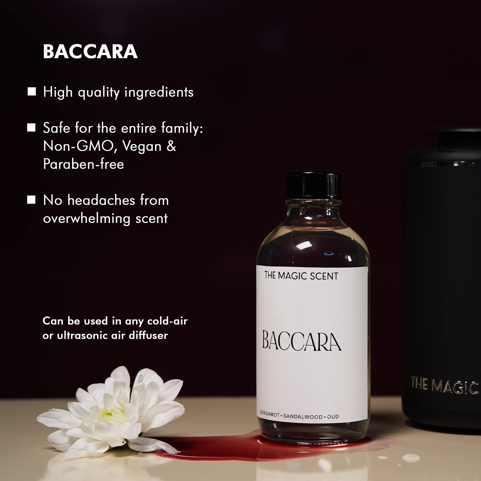 The Magic Scent "Baccara" Oils for Diffuser - HVAC, Cold-Air, & Ultrasonic Diffuser Oil Inspired