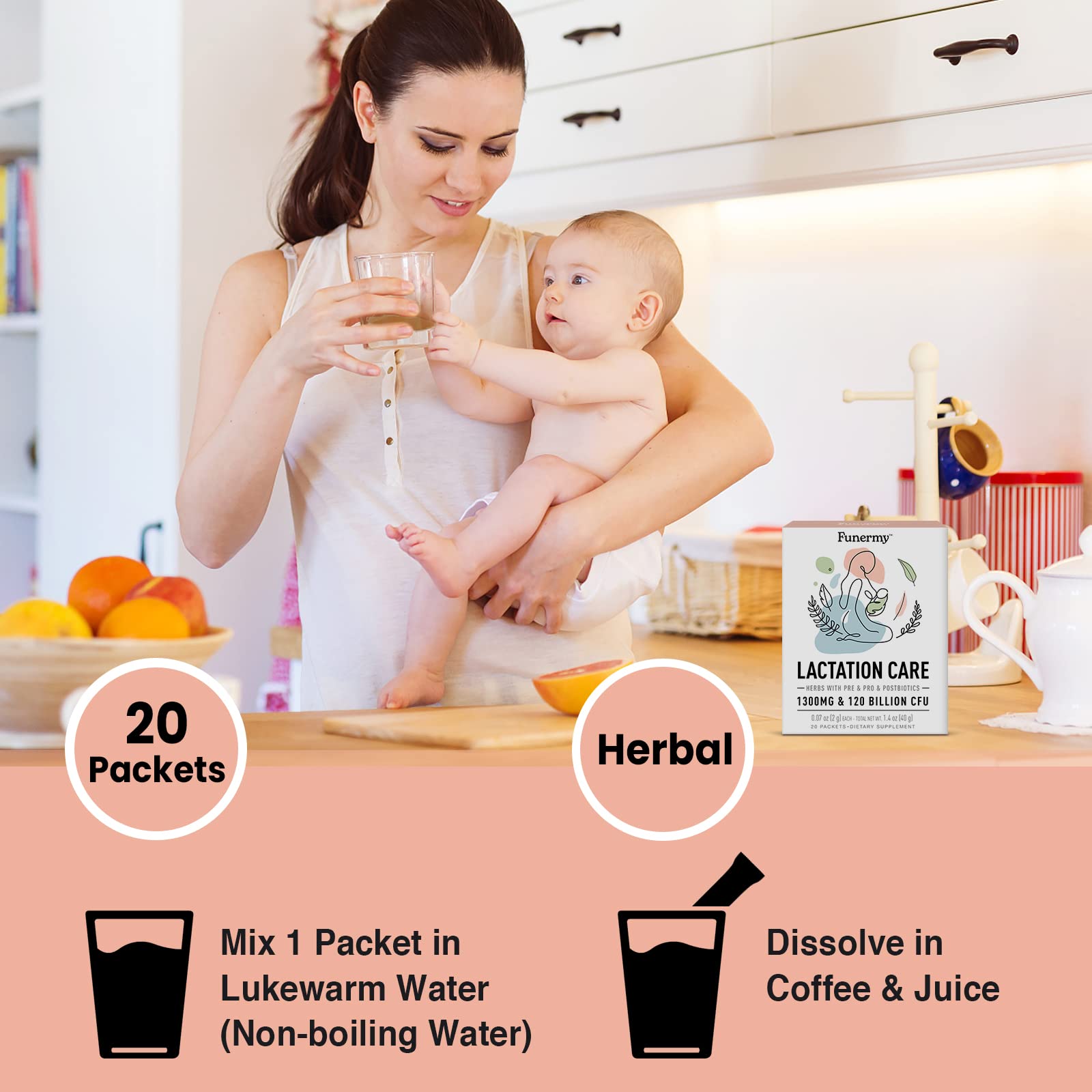 Funermy Lactation Support for Increase Breast Milk Supply and Menopause Relief for Women