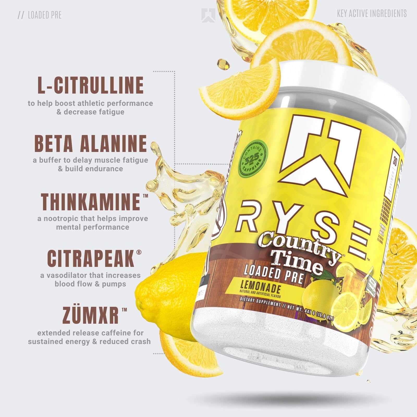 RYSE Up Supplements Loaded Pre Workout Powder Supplement for Men & Women
