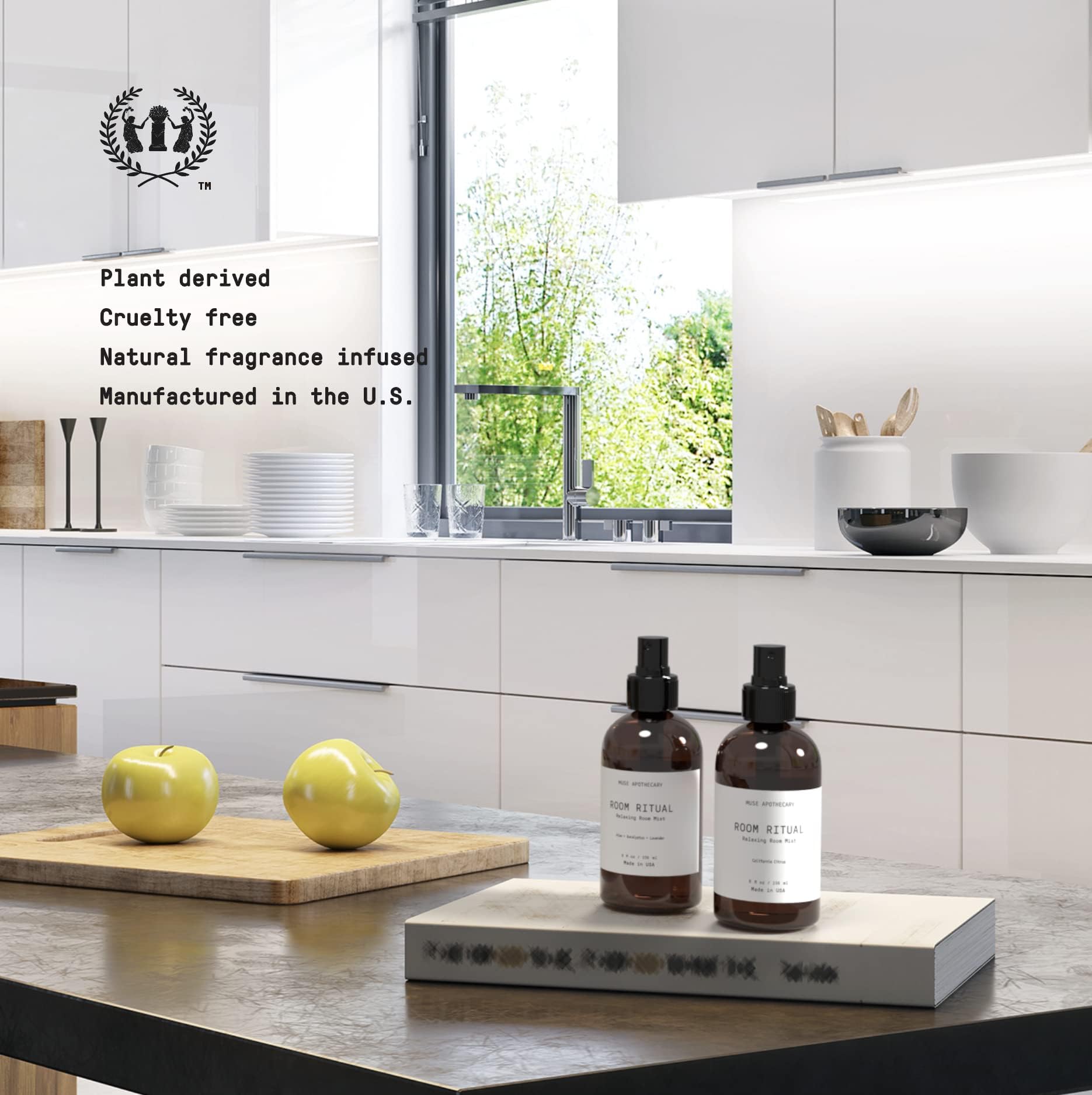 Muse Bath Apothecary Room Ritual - Aromatic and Relaxing Room Mist, 8 oz, Infused