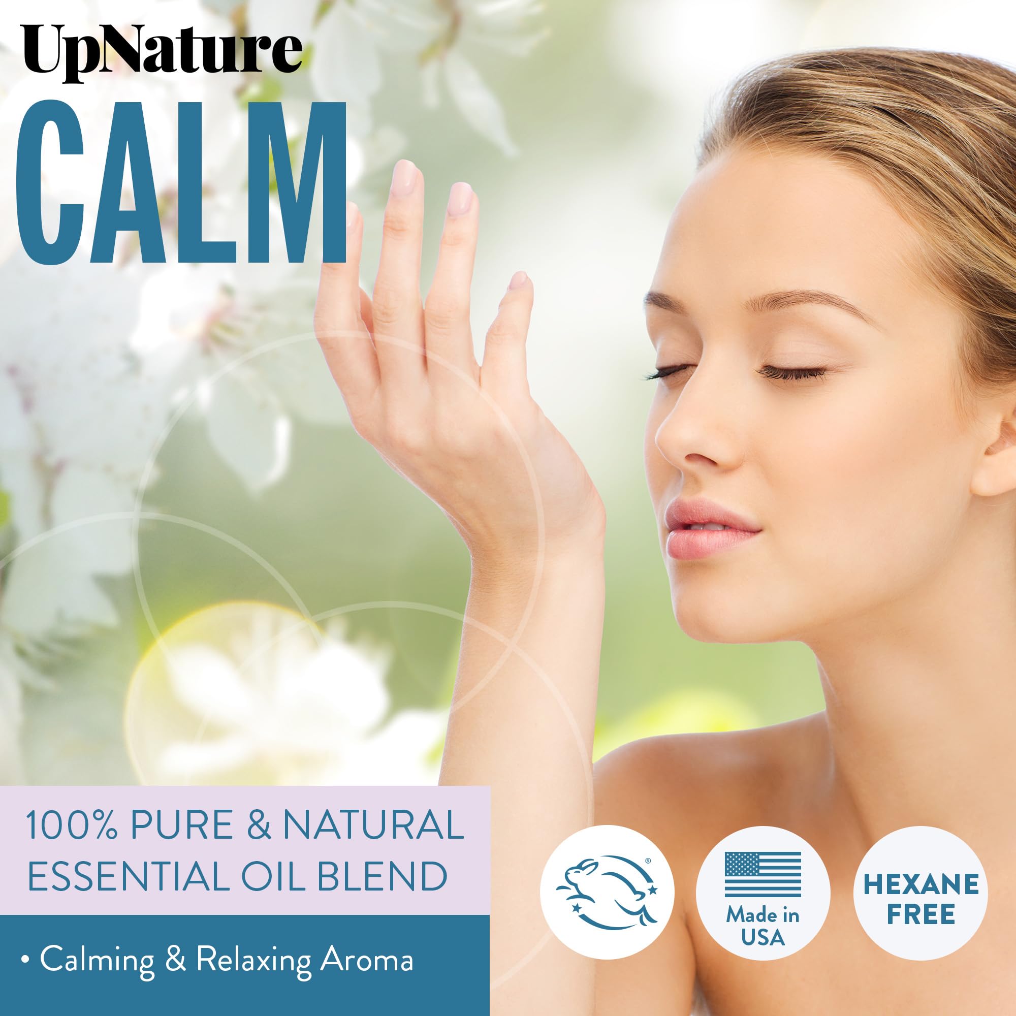 UpNature Calm Essential Oil Roll On Blend – Stress Relief & Relaxation Gifts for Women – Calming