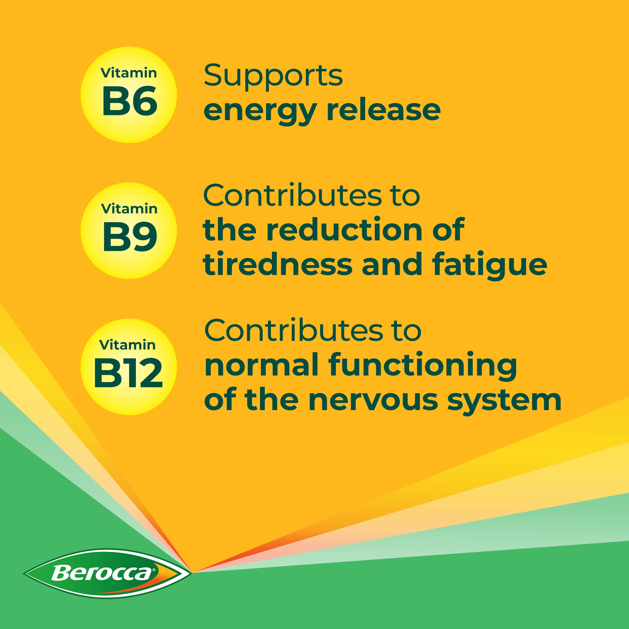Berocca Immuno Effervescent Tablets, 11 Vitamins and Minerals, Including Vitamins D, C
