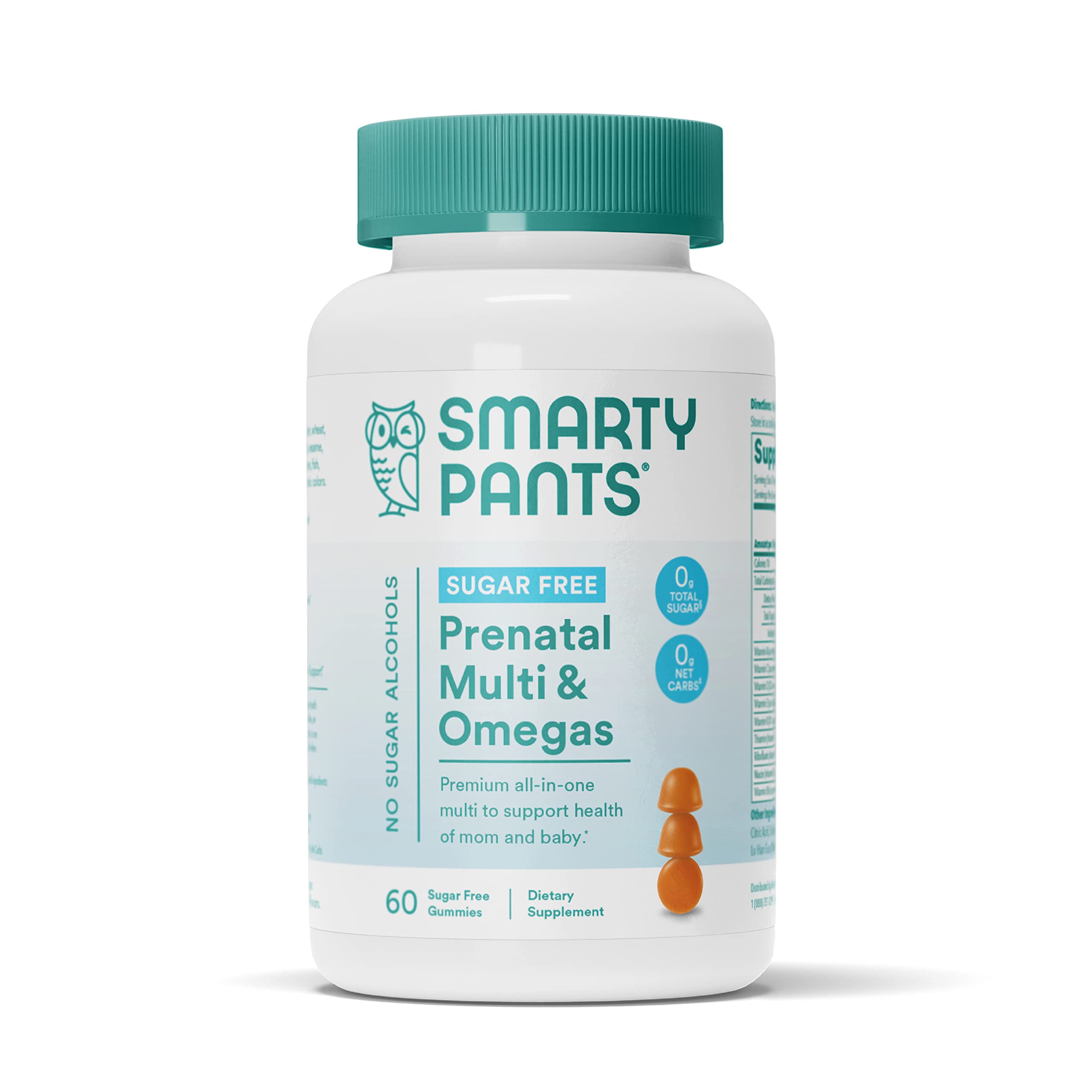 SmartyPants Prenatal Vitamins for Women, Sugar Free Multivitamin Gummies