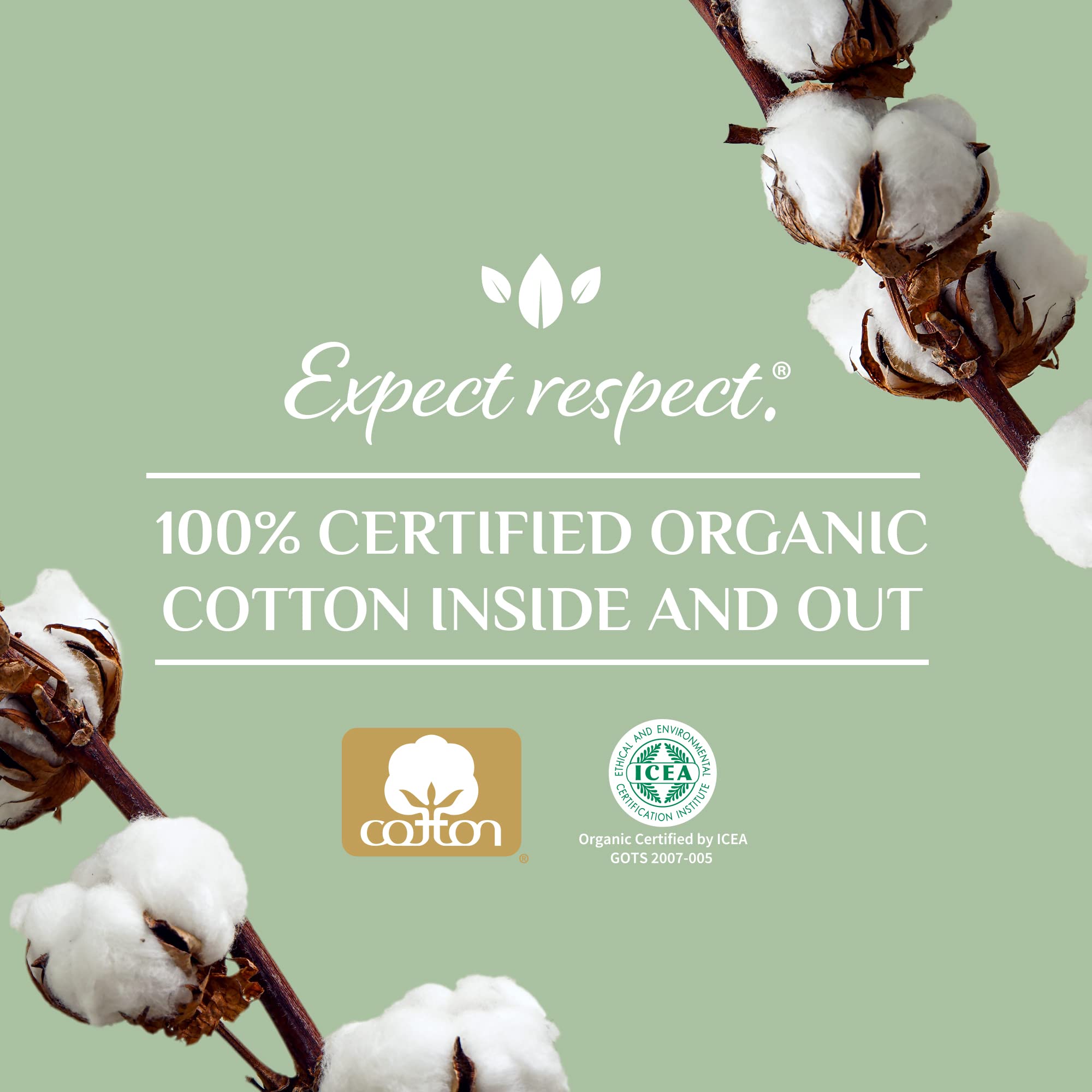 Organyc 100% Certified Organic Cotton Tampons - Cardboard Applicator, Free from Chlorine, Perfumes