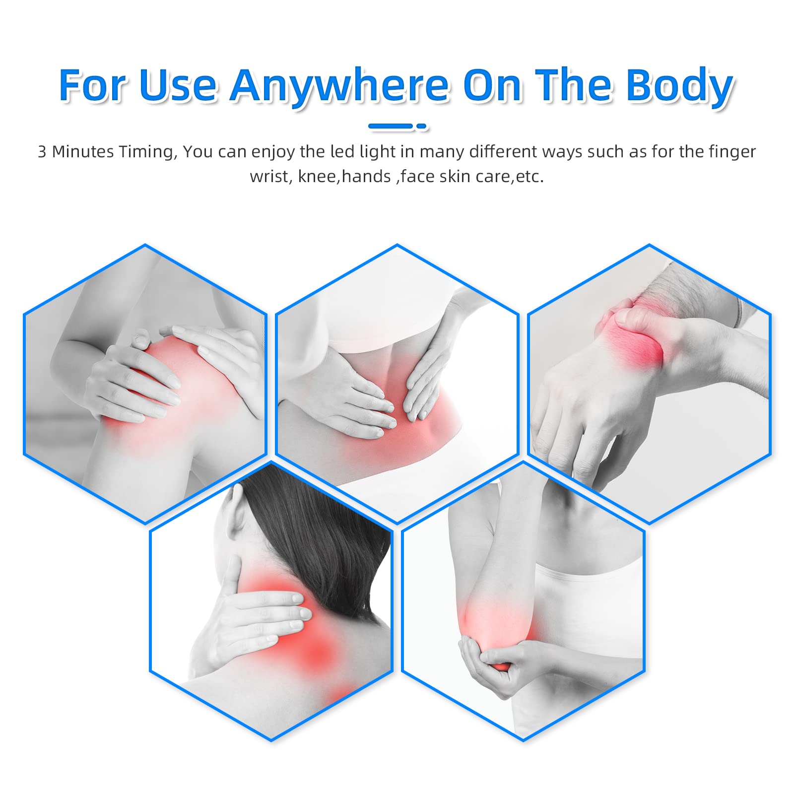 TherapSky Red Light Therapy Device w/Built-in Battery, Infrared Red Light Therapy Wand