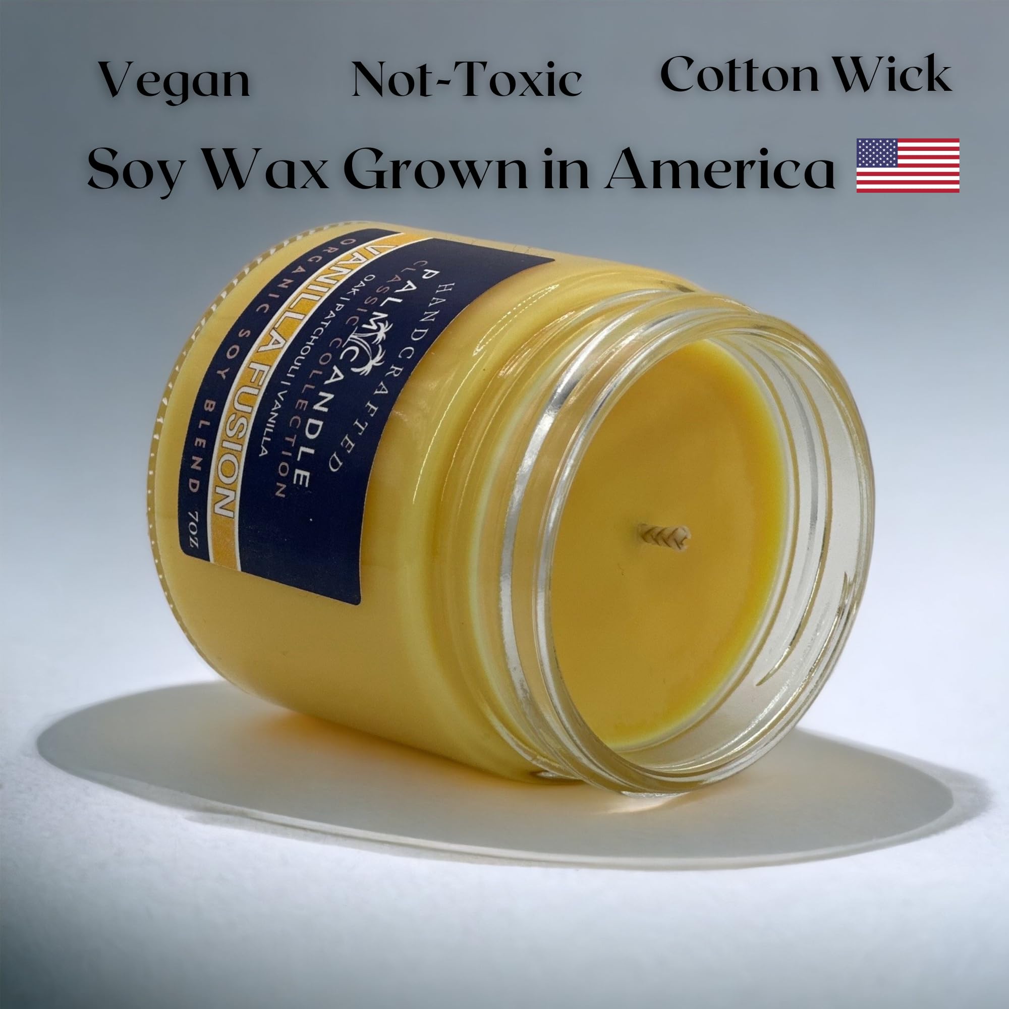 Vanilla & Wood Fusion Premium Soy Candle for Home Scented Candle 7 Ounces of Pure Aromatic Bliss