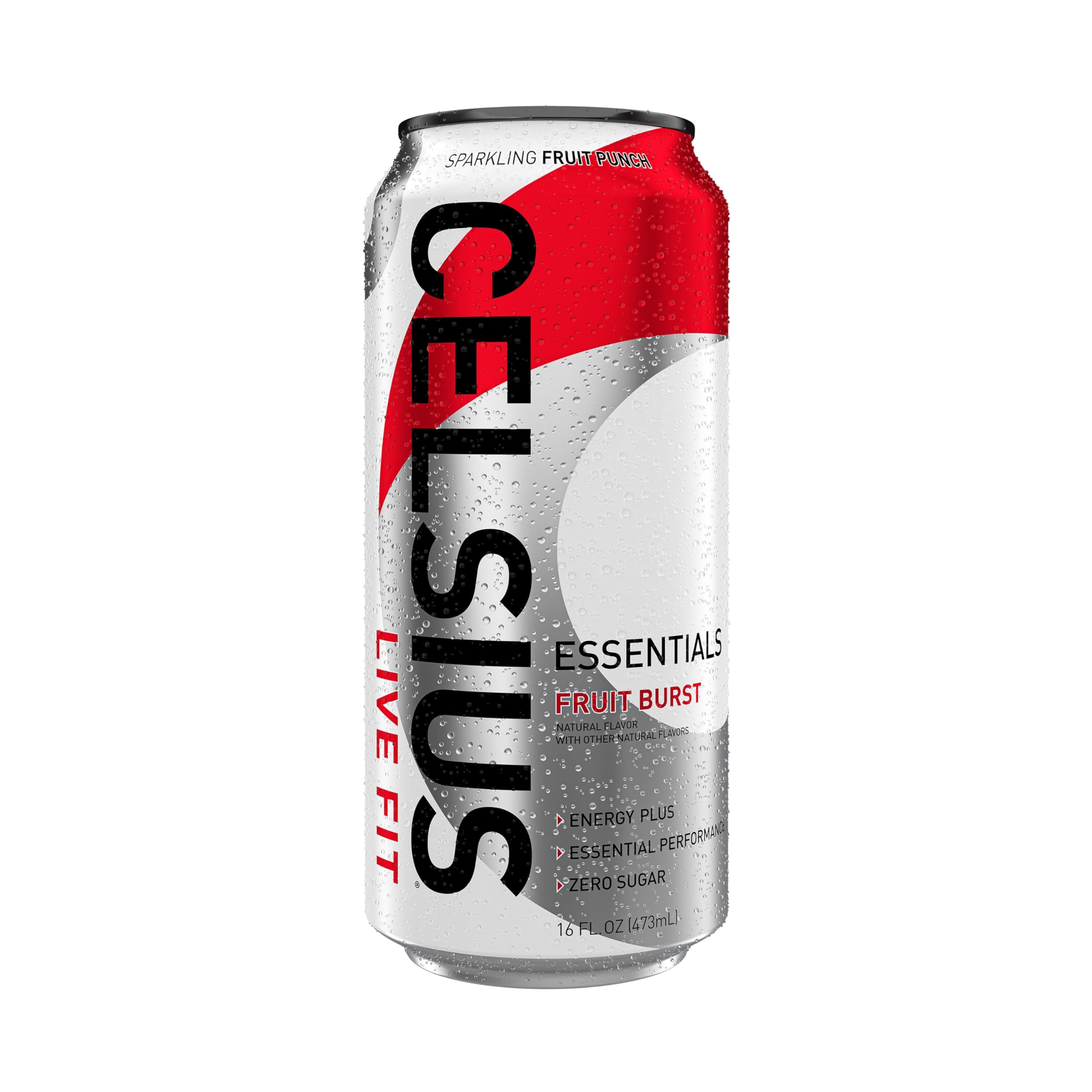 CELSIUS ESSENTIALS, Sparkling Fruit Burst, Performance Energy Drink 16 Fl Oz (Pack of 12)