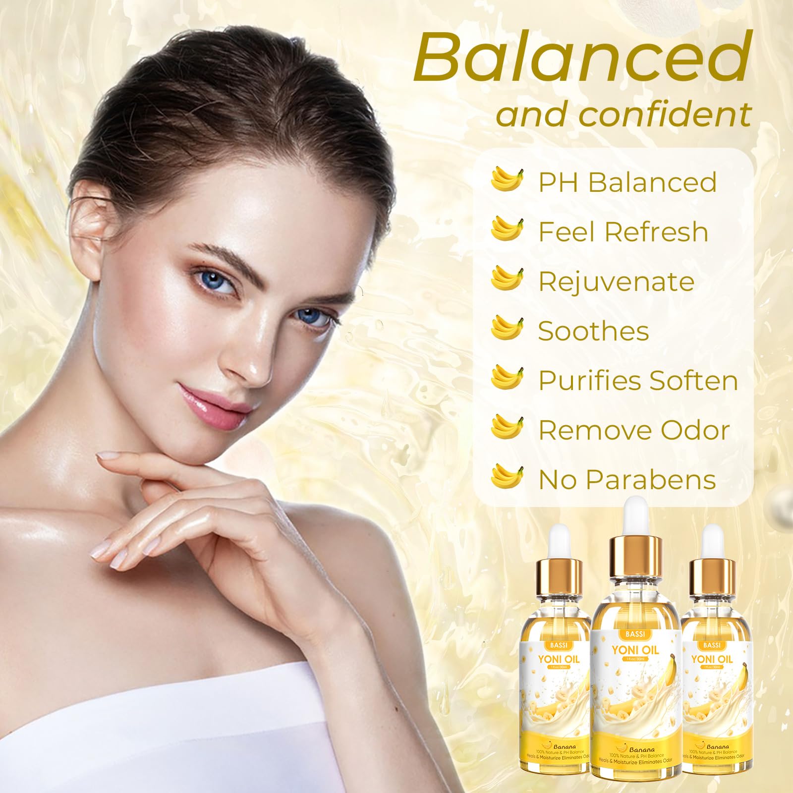 2PCS Yoni Oil Organic Feminine Oil Vaginal Moisturizer - Ph Balance for Women - Feminine Deodorant