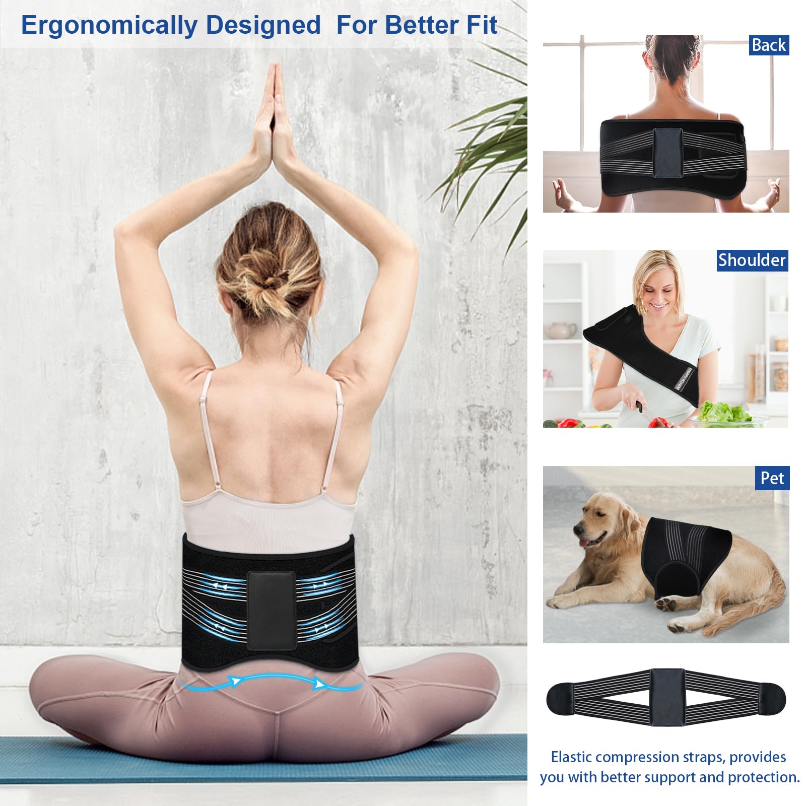 Red Light Therapy Belt, Infrared Light Therapy Device with Partition Control and Remote Control