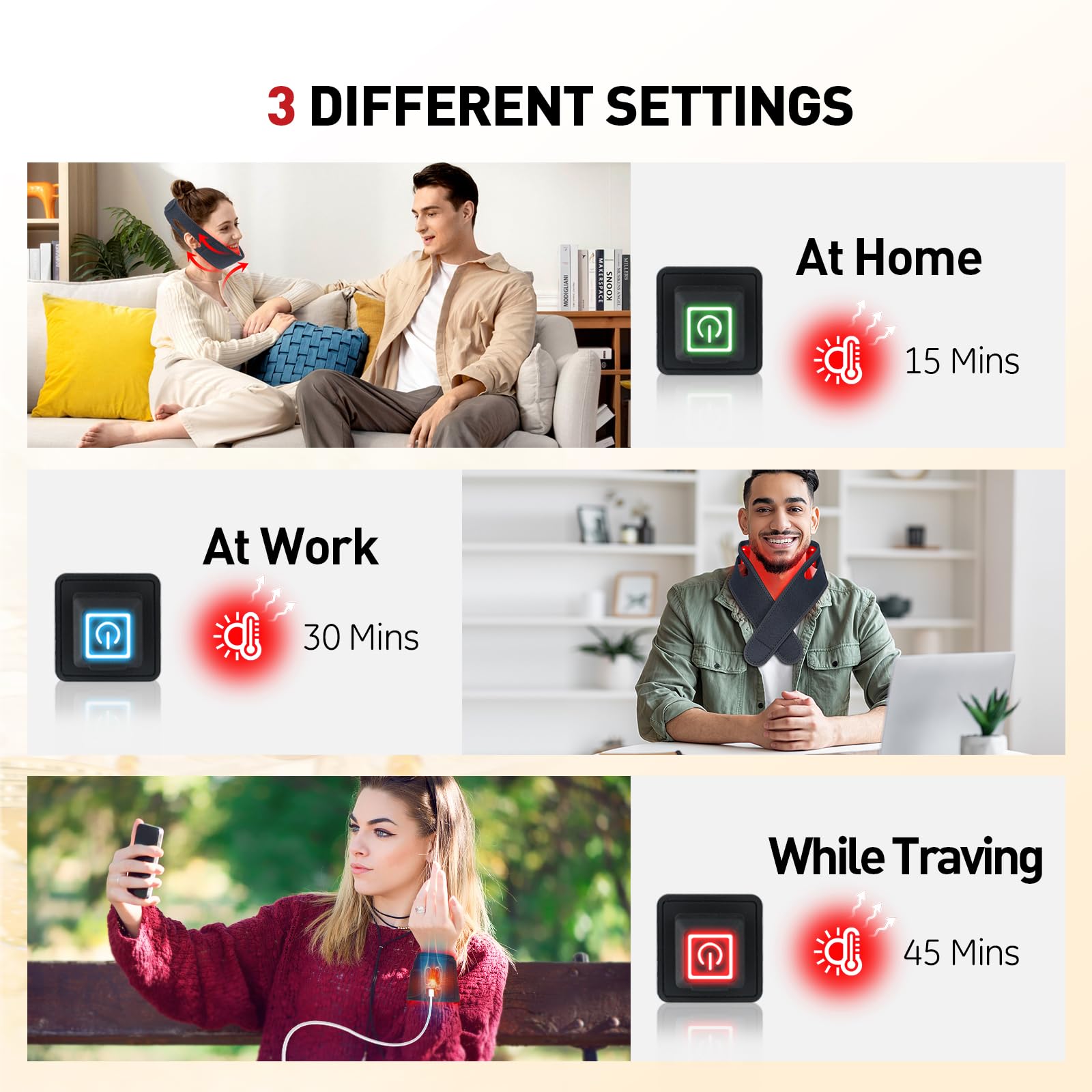 Rikimxin Red Light Therapy for Neck, 660nm Red Light and 850nm Near Infrared Light Therapy Pad